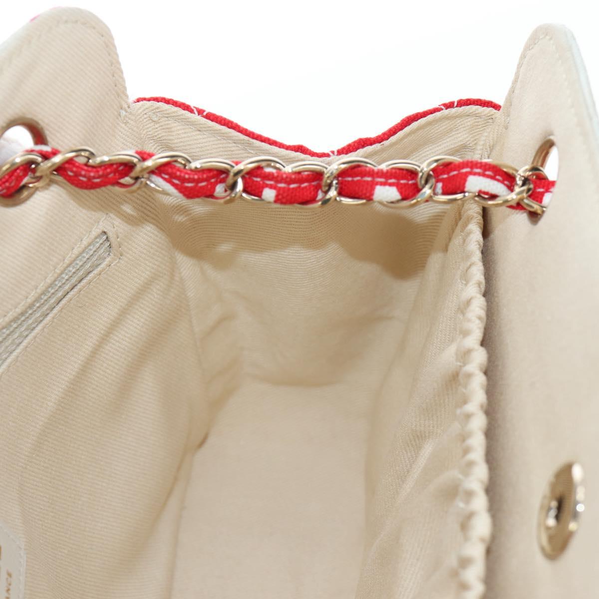 CHANEL Matelasse Chain Shoulder Bag Canvas Multicolor Gold CC Auth 195337SM