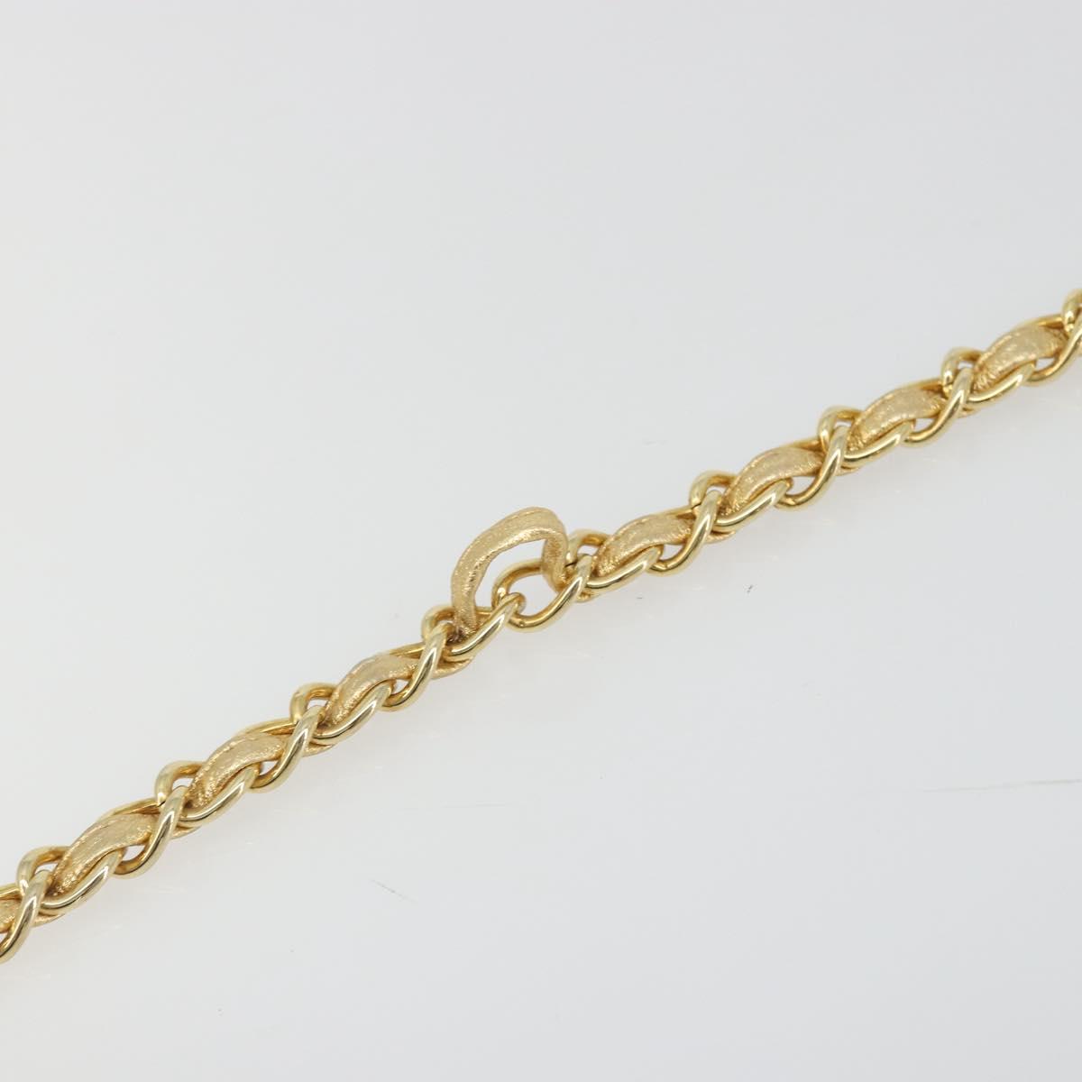 CHANEL Matelasse Chain Shoulder Bag Satin Black Gold CC Auth 195338A