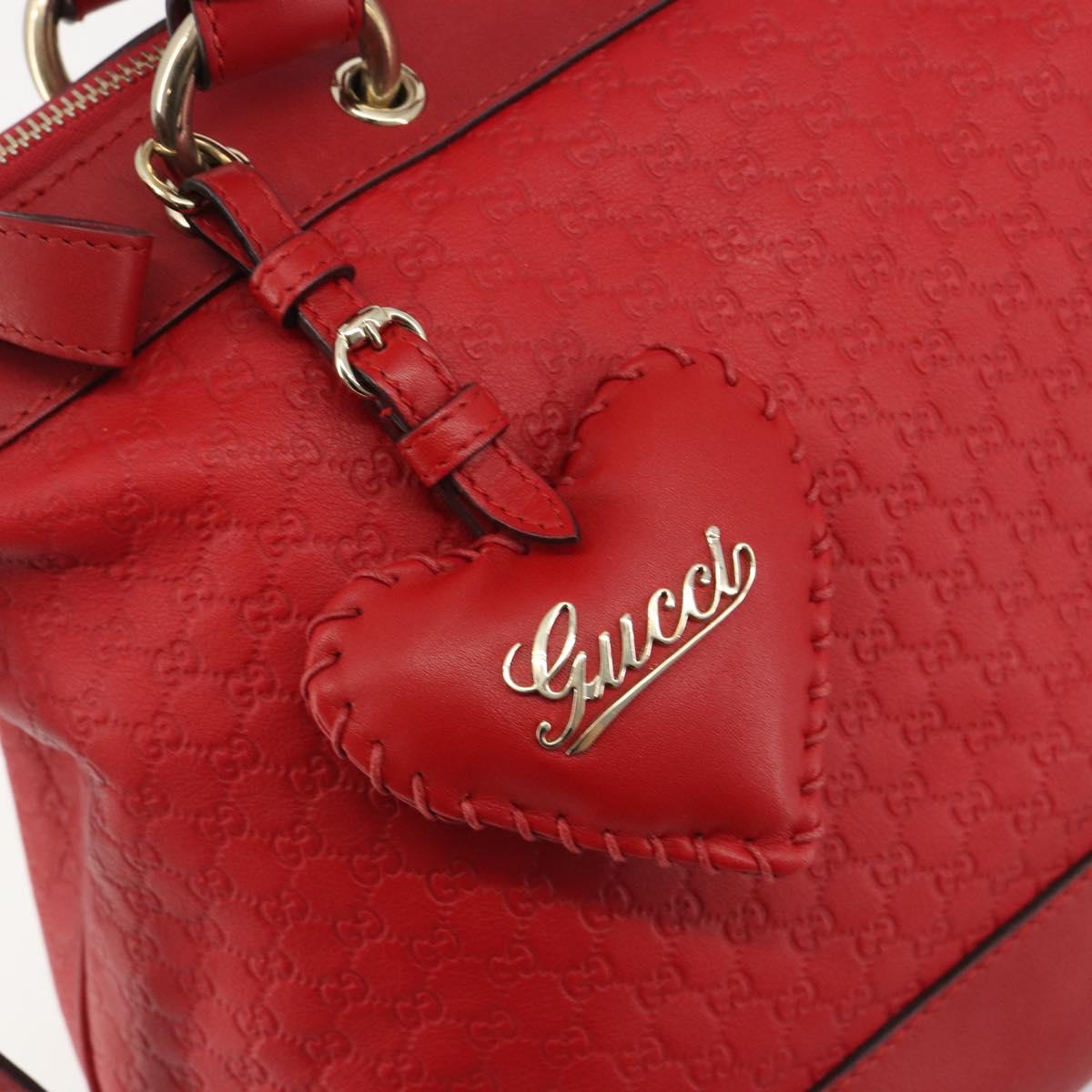 GUCCI Micro GG Supreme Guccissima Valentine Bag Leather 2way 309122 Auth 195341A