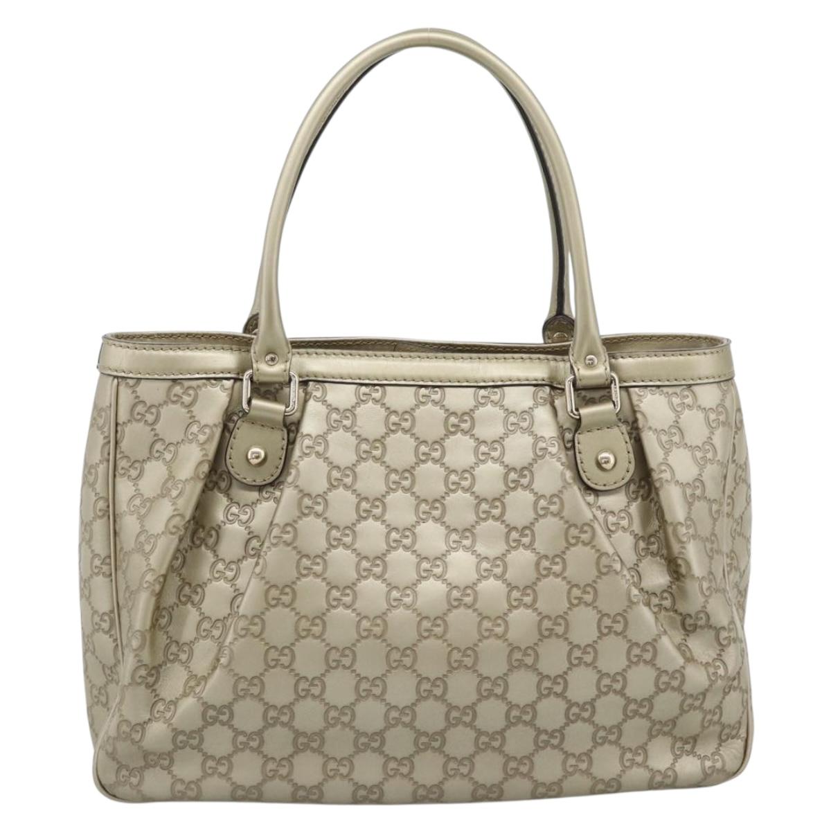 GUCCI GuccissimaGG Sukey Tote Bag Leather Gold 296835 Auth 195353V