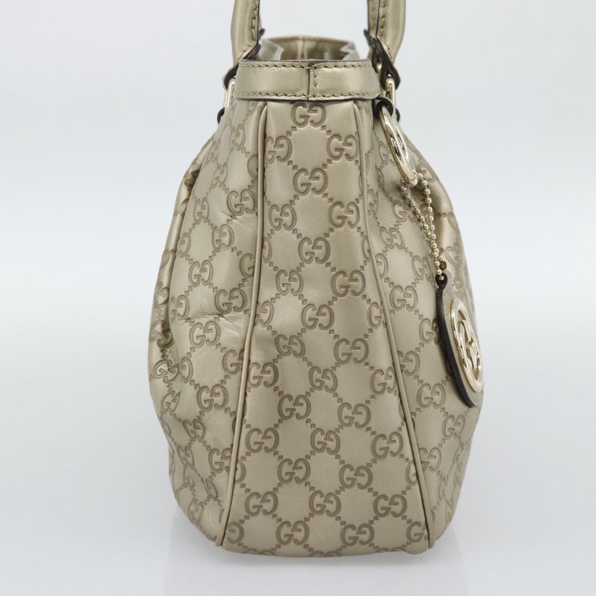 GUCCI GuccissimaGG Sukey Tote Bag Leather Gold 296835 Auth 195353V