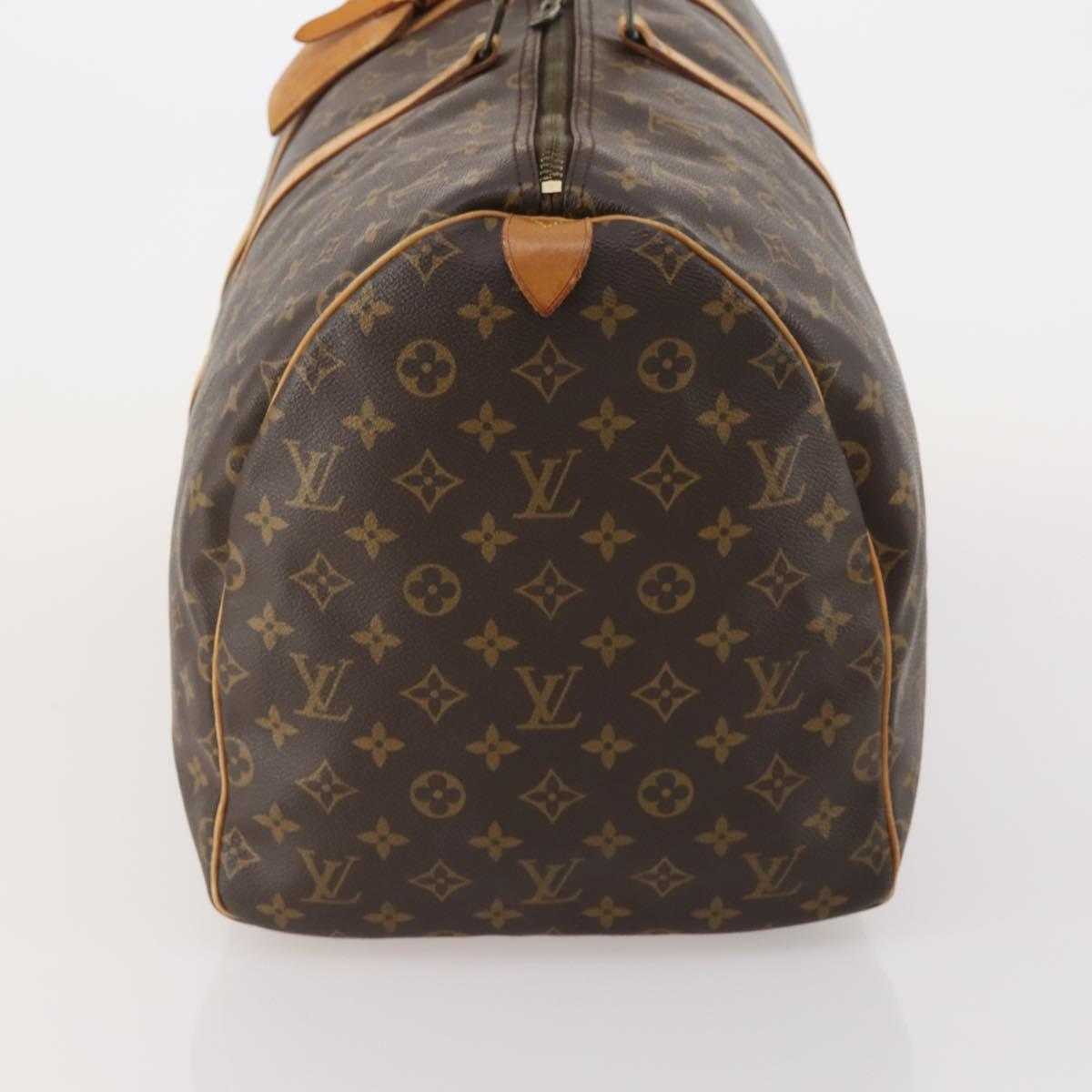 LOUIS VUITTON Monogram Keepall 55 Boston Bag M41424 LV Auth 195358