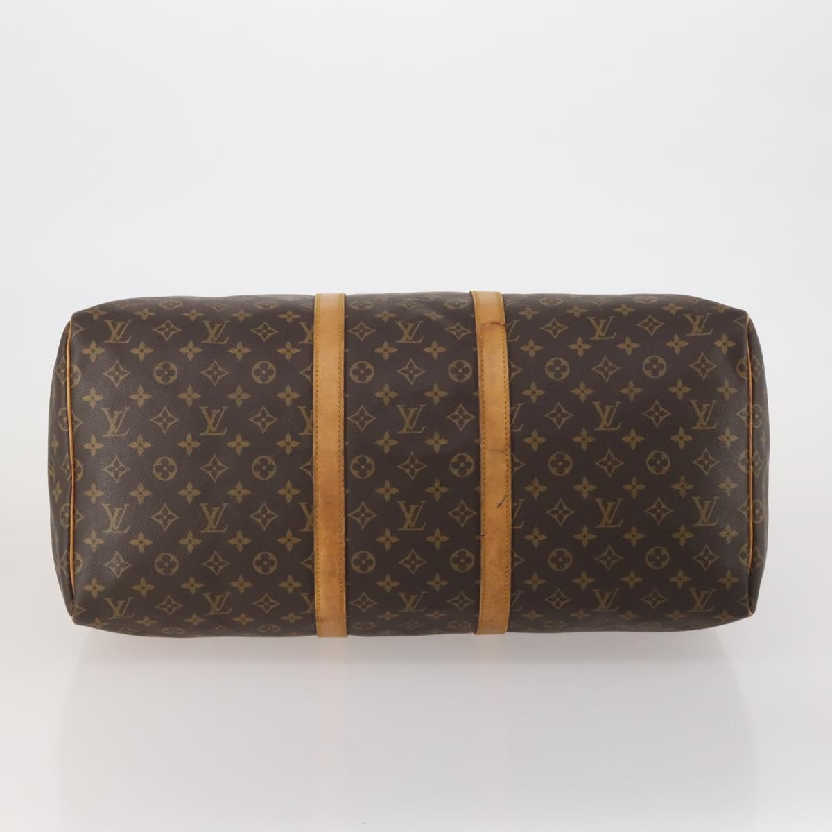LOUIS VUITTON Monogram Keepall 55 Boston Bag M41424 LV Auth 195358