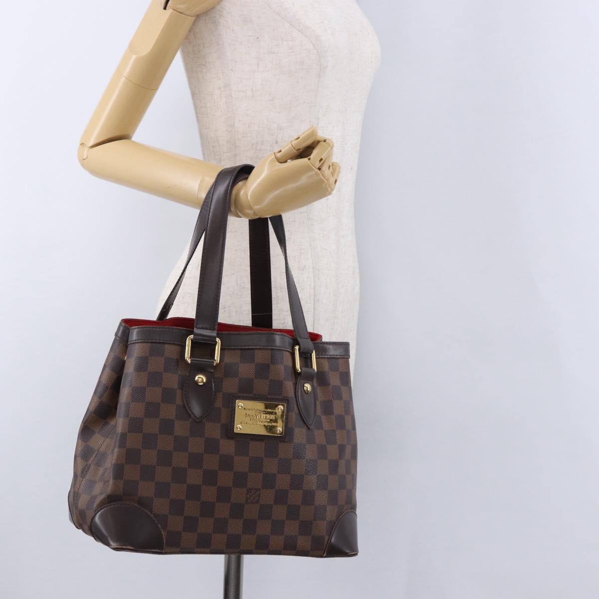 LOUIS VUITTON Damier Ebene Hampstead PM Tote Bag N51205 LV Auth 195359