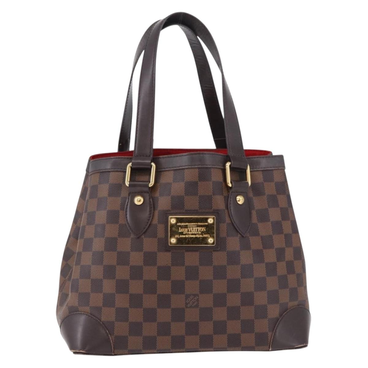 LOUIS VUITTON Damier Ebene Hampstead PM Tote Bag N51205 LV Auth 195359