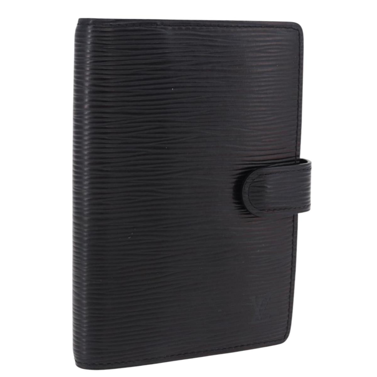 LOUIS VUITTON Epi Agenda PM Day Planner Cover Black R20052 LV Auth 195368