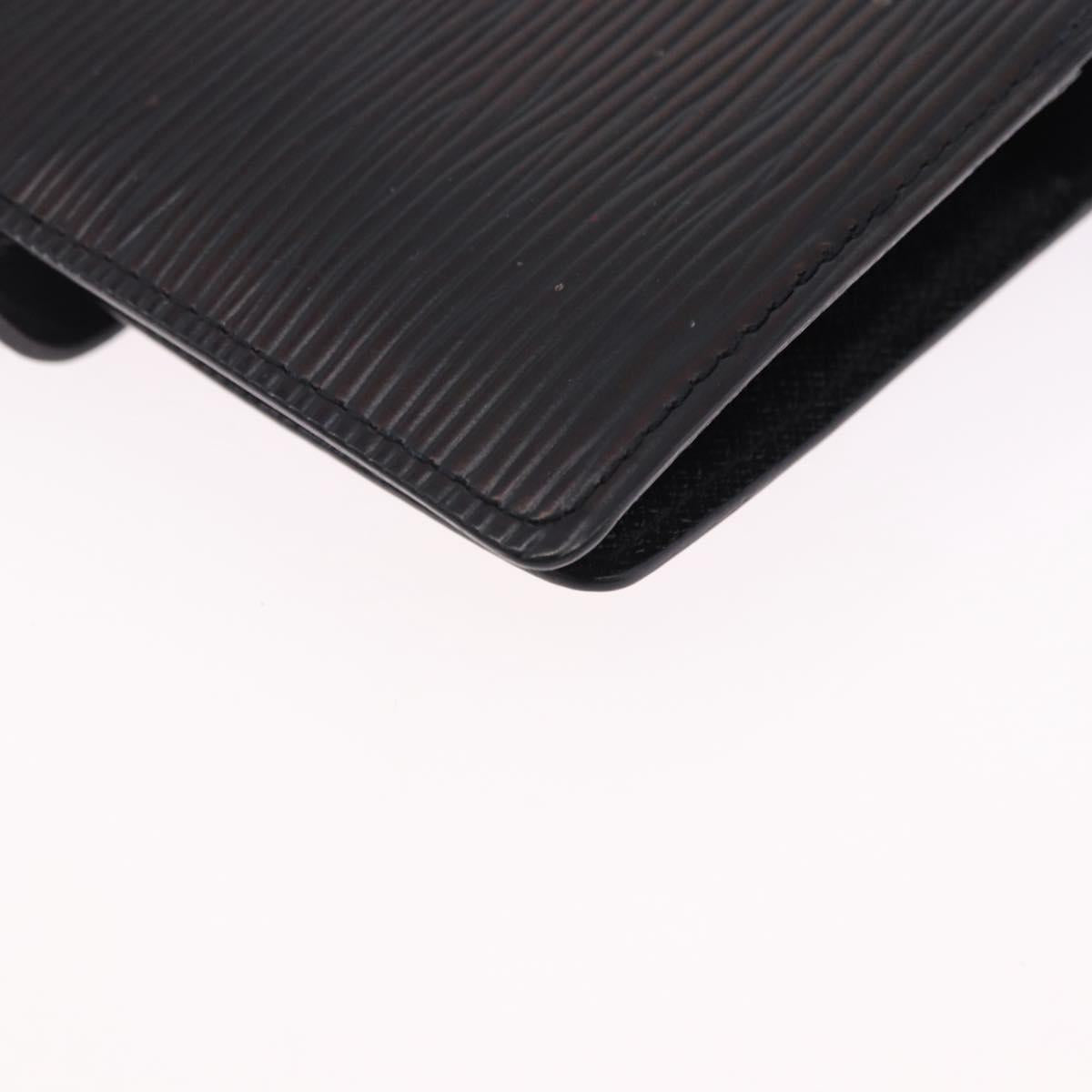 LOUIS VUITTON Epi Agenda PM Day Planner Cover Black R20052 LV Auth 195368