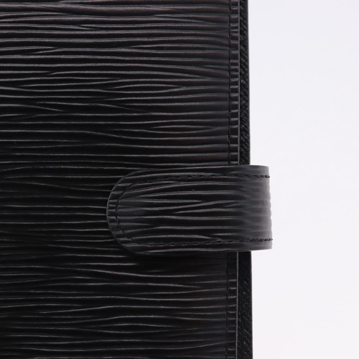 LOUIS VUITTON Epi Agenda PM Day Planner Cover Black R20052 LV Auth 195368