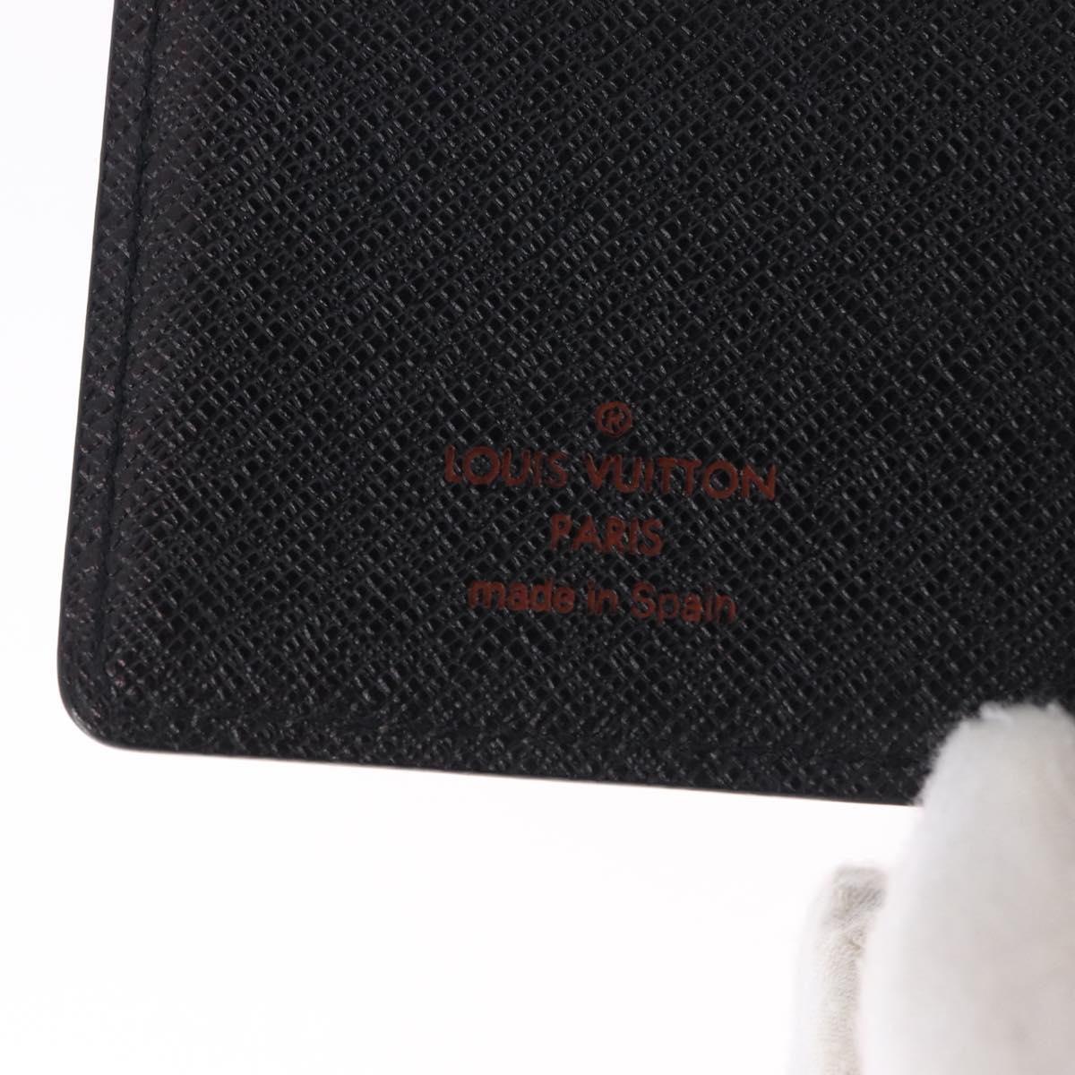 LOUIS VUITTON Epi Agenda PM Day Planner Cover Black R20052 LV Auth 195368