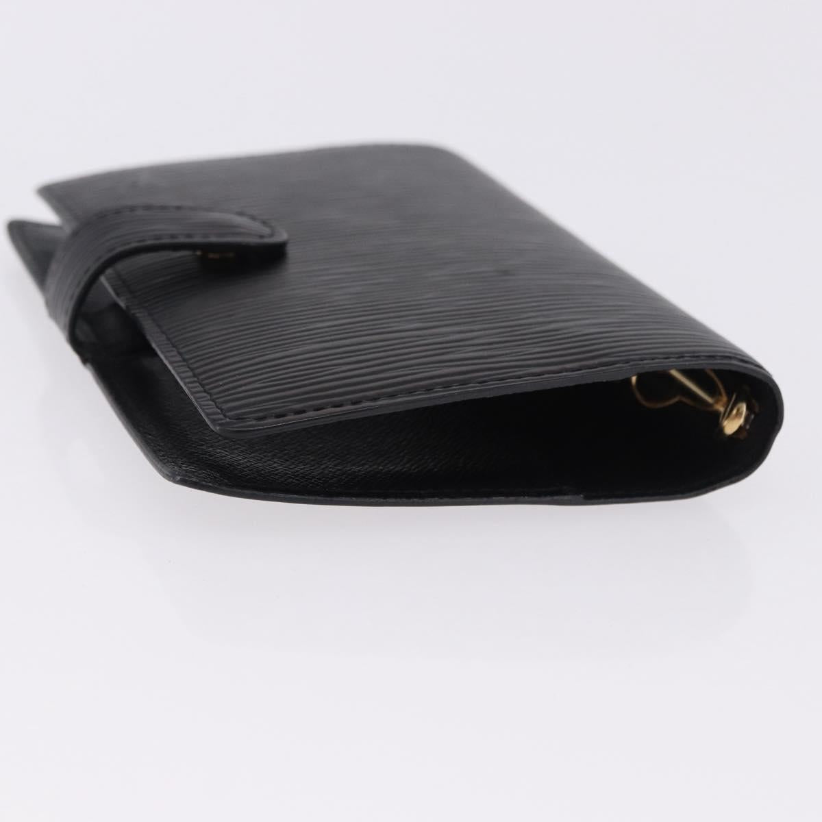 LOUIS VUITTON Epi Agenda PM Day Planner Cover Black R20052 LV Auth 195368