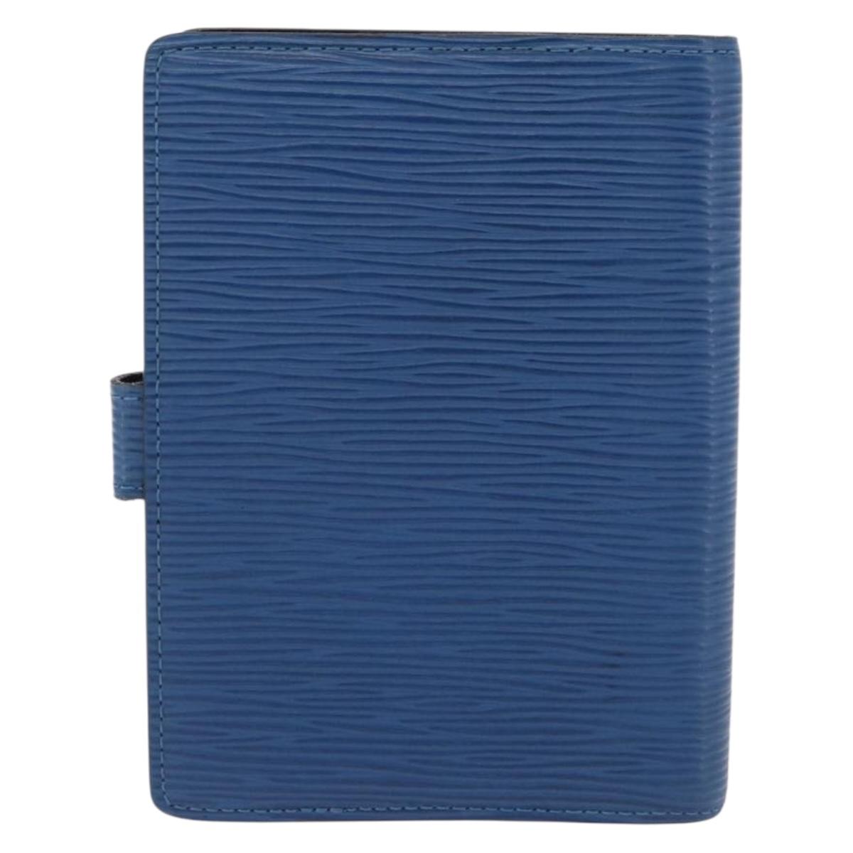 LOUIS VUITTON Epi Agenda PM Day Planner Cover Blue R20055 LV Auth 195369