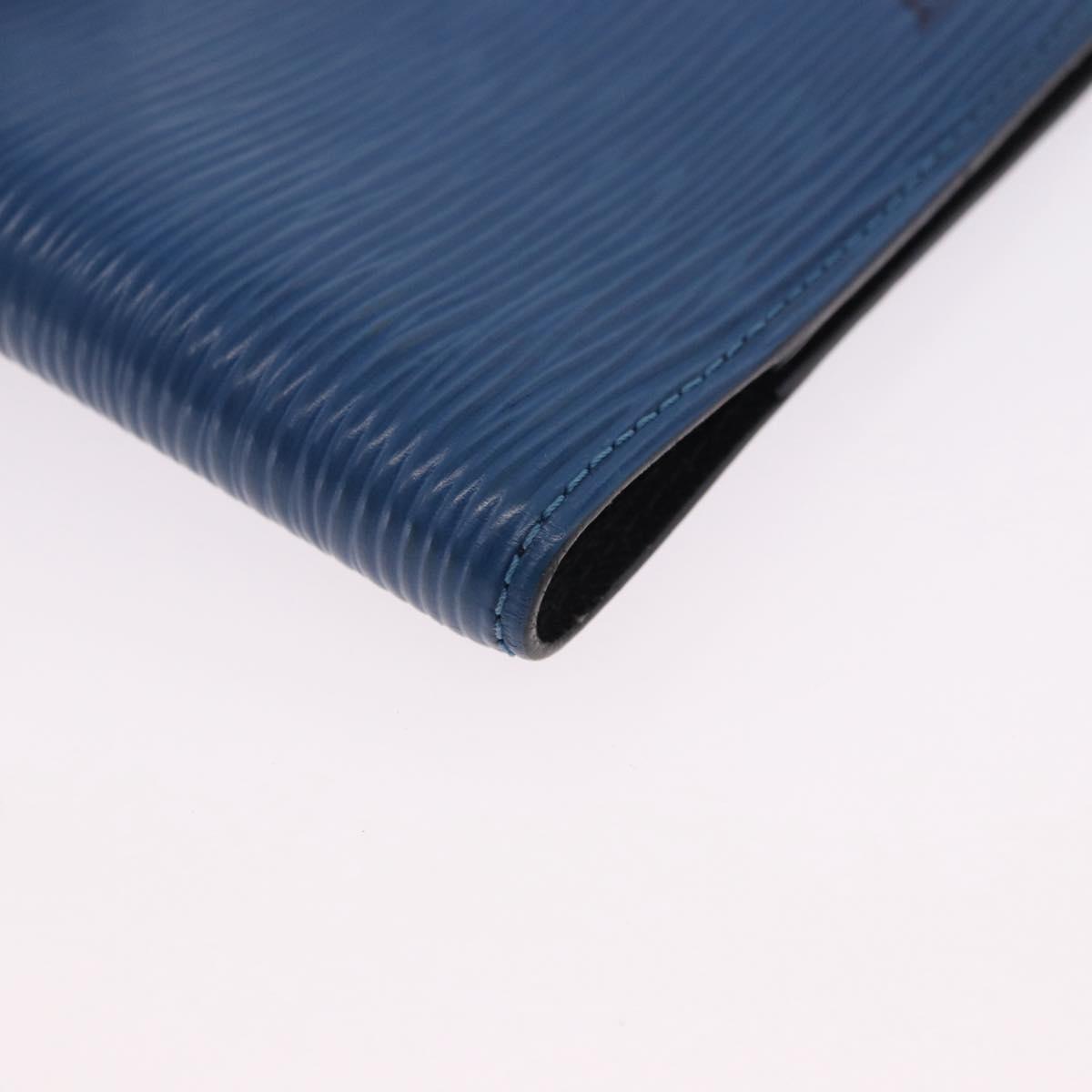 LOUIS VUITTON Epi Agenda PM Day Planner Cover Blue R20055 LV Auth 195369