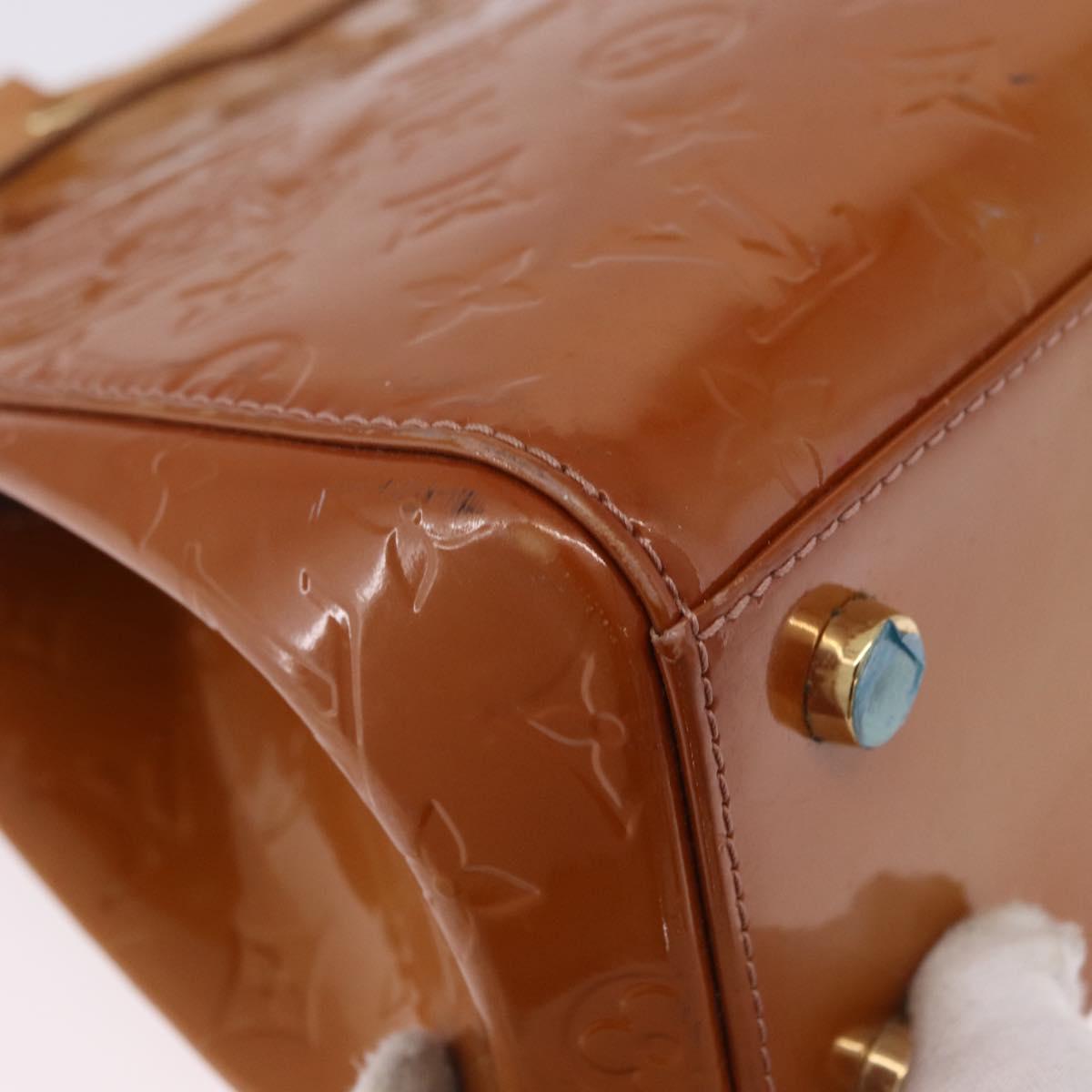 LOUIS VUITTON Monogram Vernis Blair MM Hand Bag Rose Velur M91588 Auth 195372