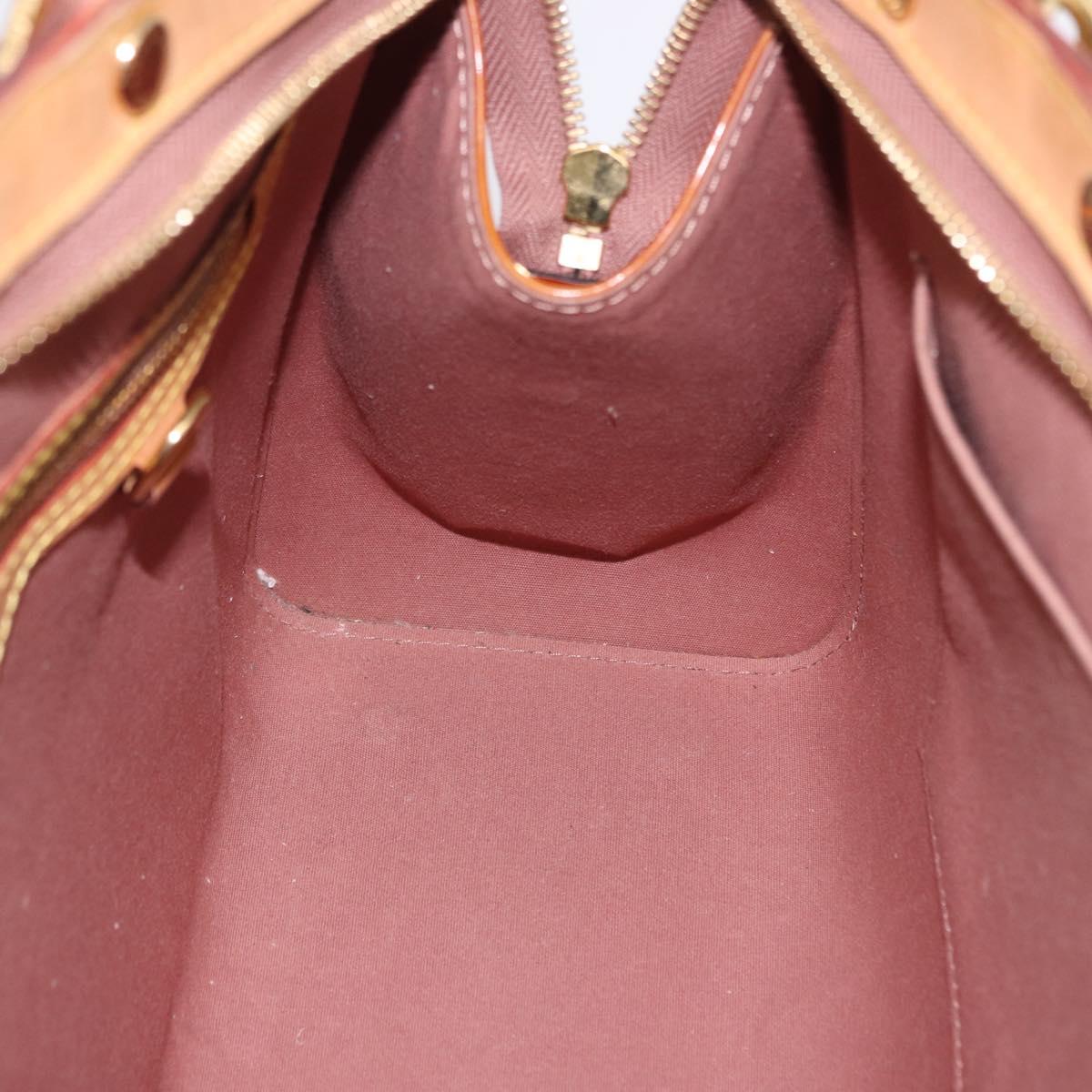 LOUIS VUITTON Monogram Vernis Blair MM Hand Bag Rose Velur M91588 Auth 195372