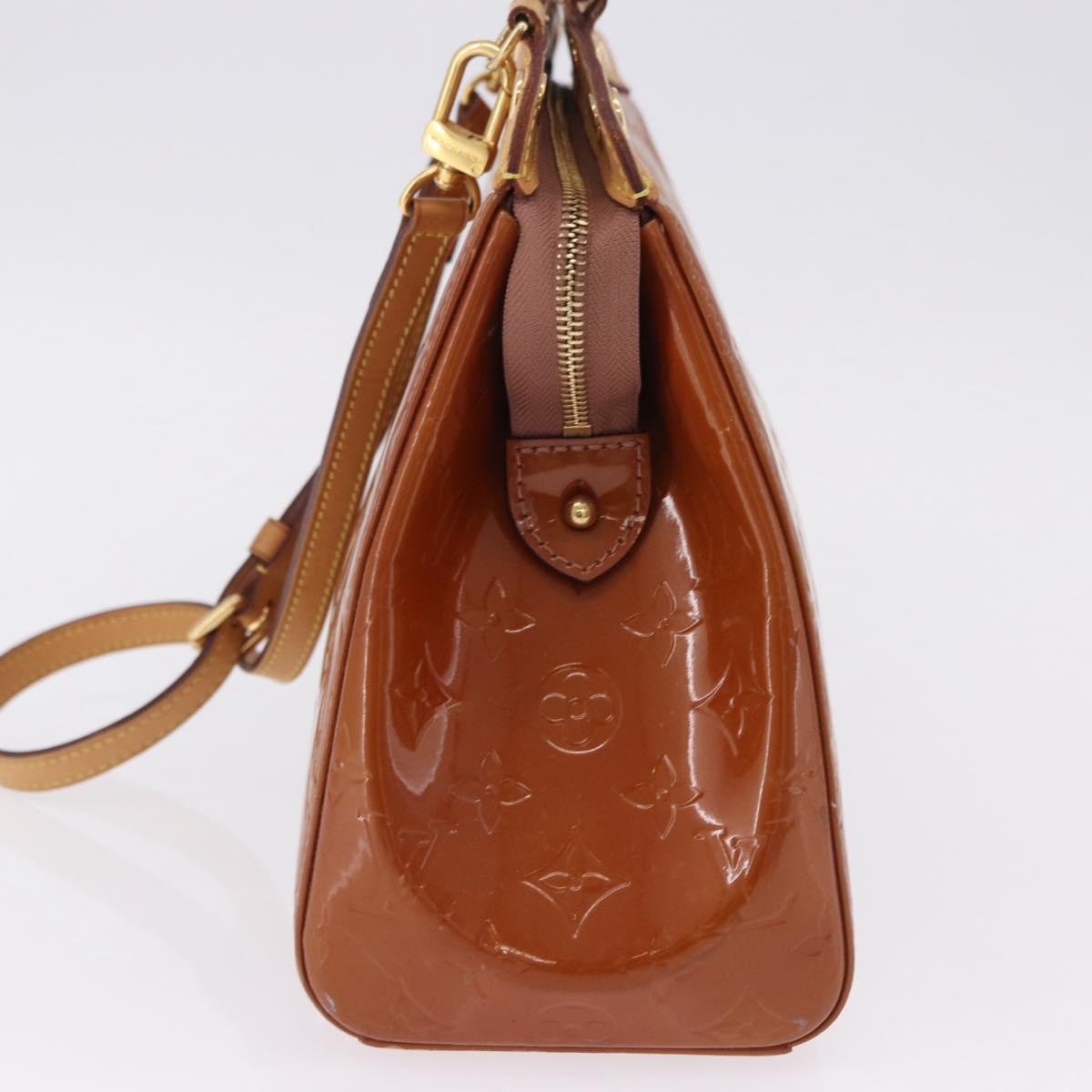 LOUIS VUITTON Monogram Vernis Blair MM Hand Bag Rose Velur M91588 Auth 195372