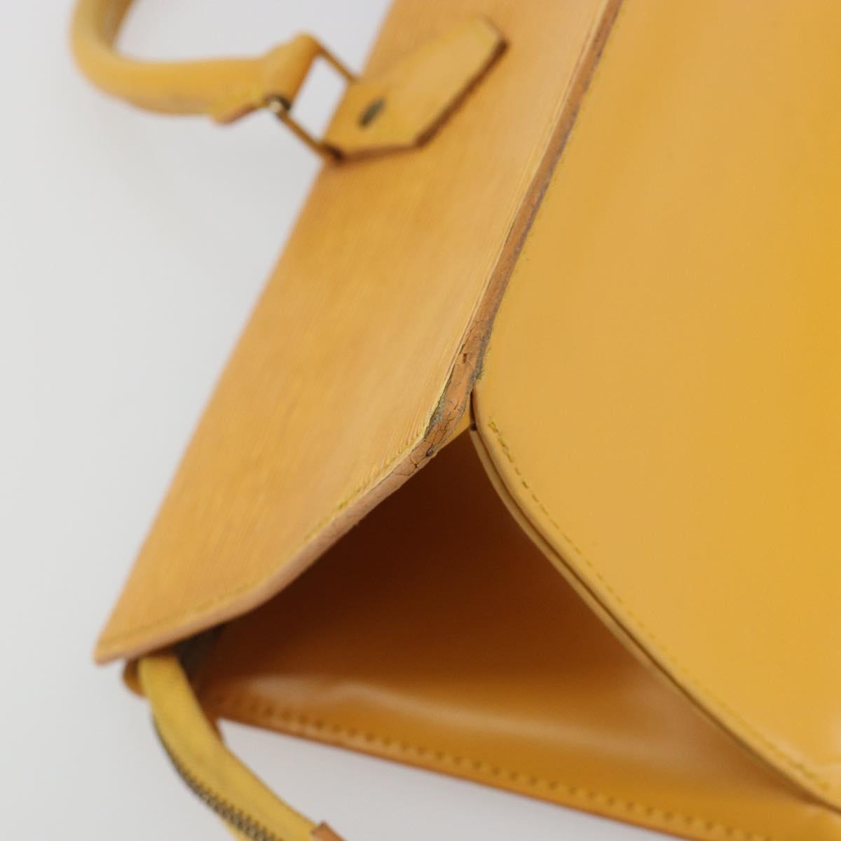 LOUIS VUITTON Epi Sac Triangle Hand Bag Yellow M52099 LV Auth 195374