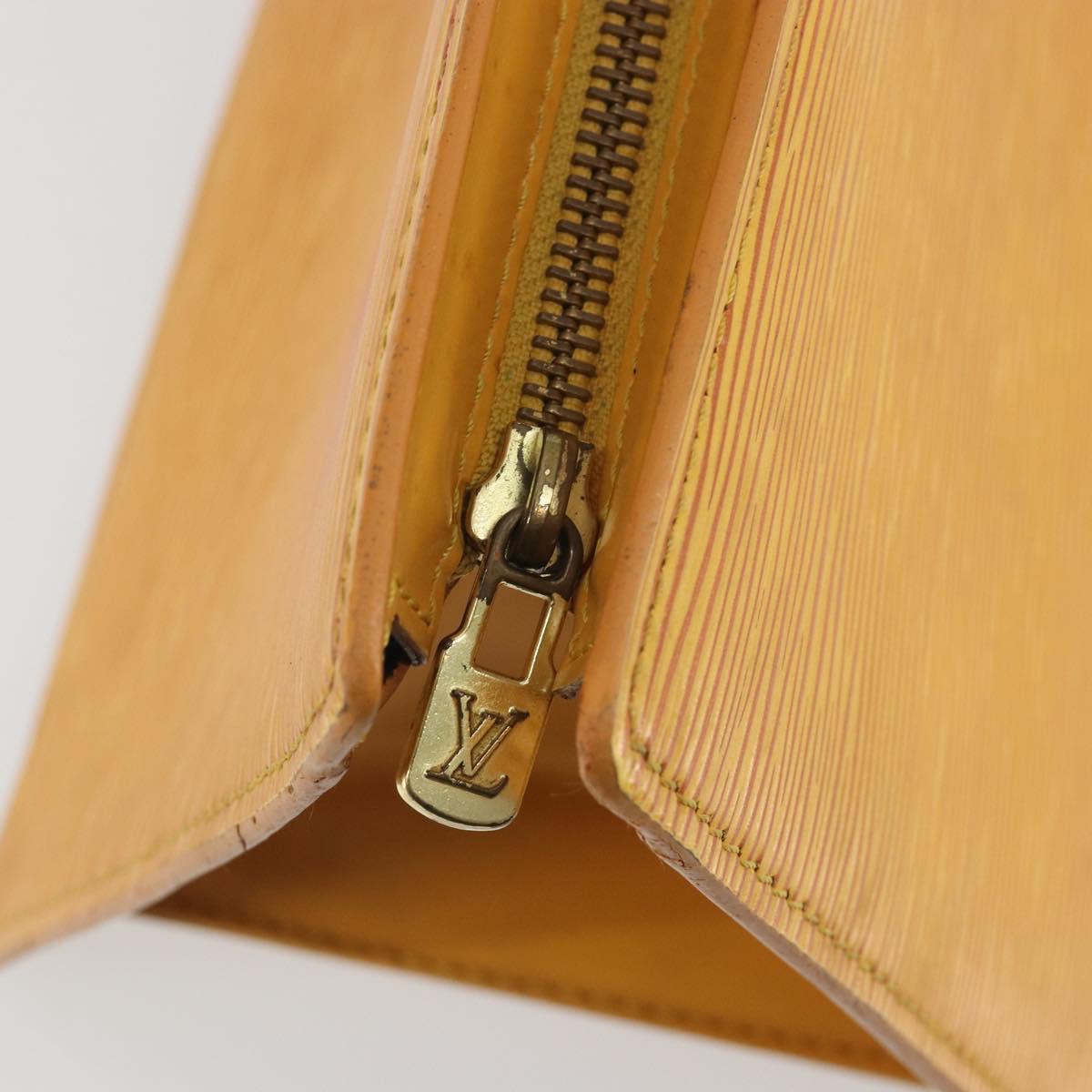 LOUIS VUITTON Epi Sac Triangle Hand Bag Yellow M52099 LV Auth 195374