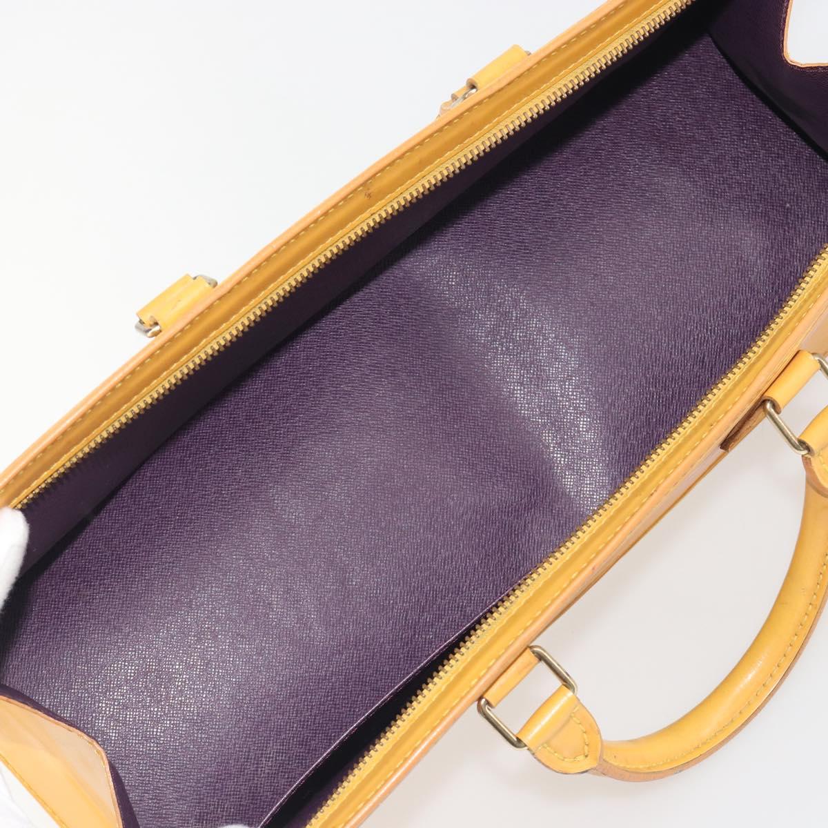 LOUIS VUITTON Epi Sac Triangle Hand Bag Yellow M52099 LV Auth 195374
