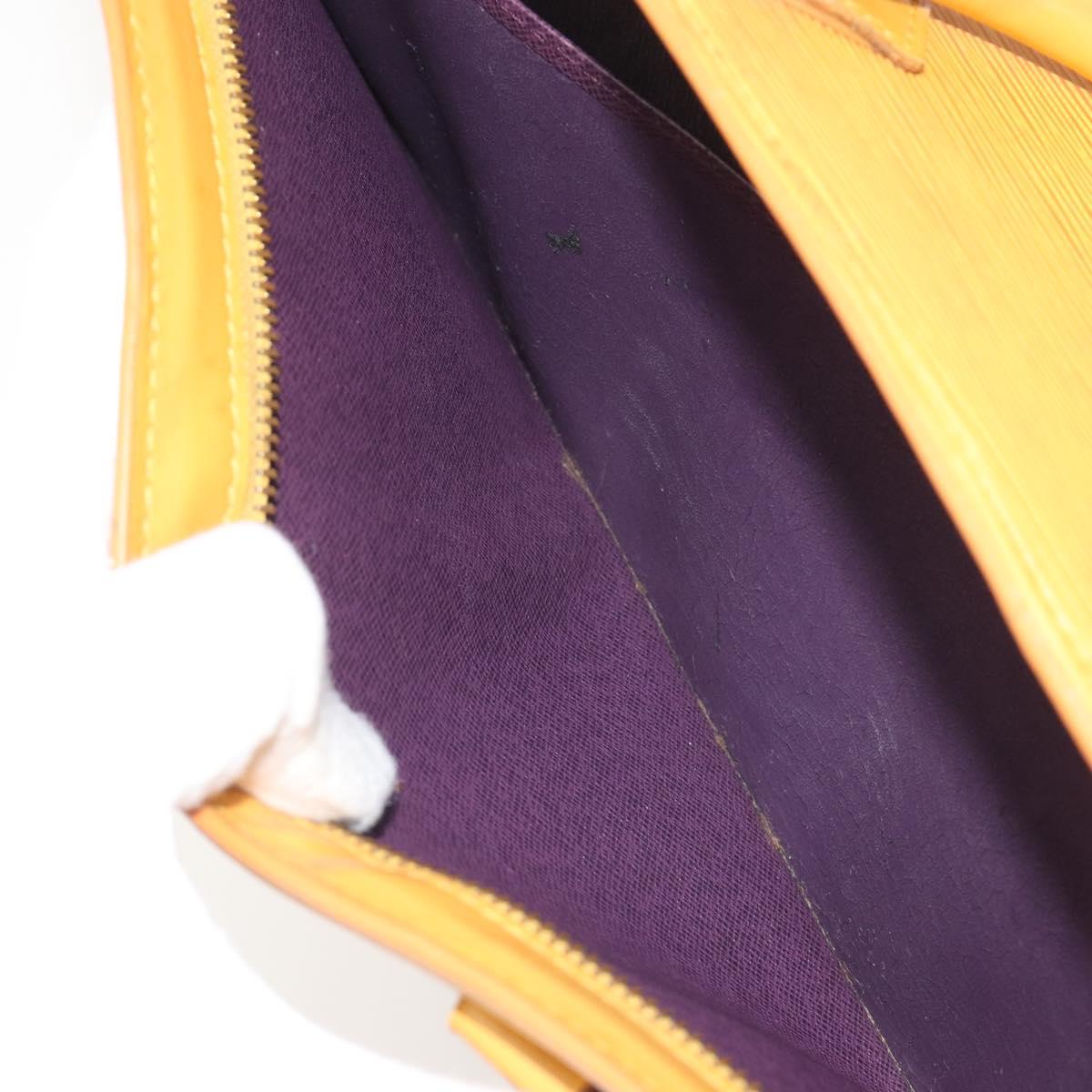 LOUIS VUITTON Epi Sac Triangle Hand Bag Yellow M52099 LV Auth 195374