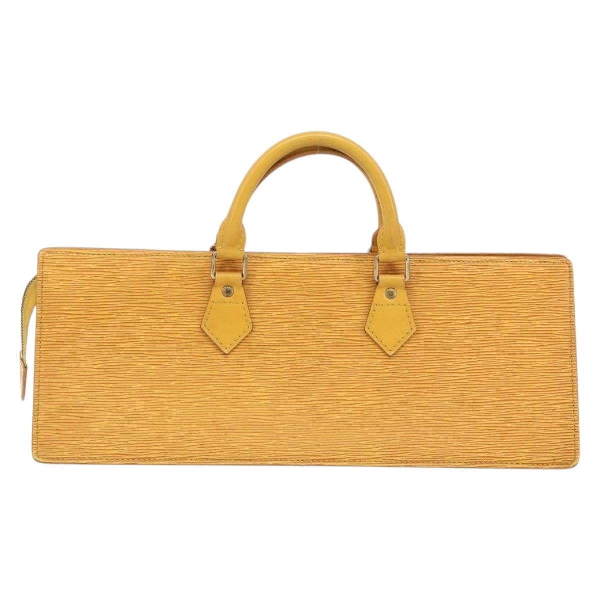 LOUIS VUITTON Epi Sac Triangle Hand Bag Yellow M52099 LV Auth 195374