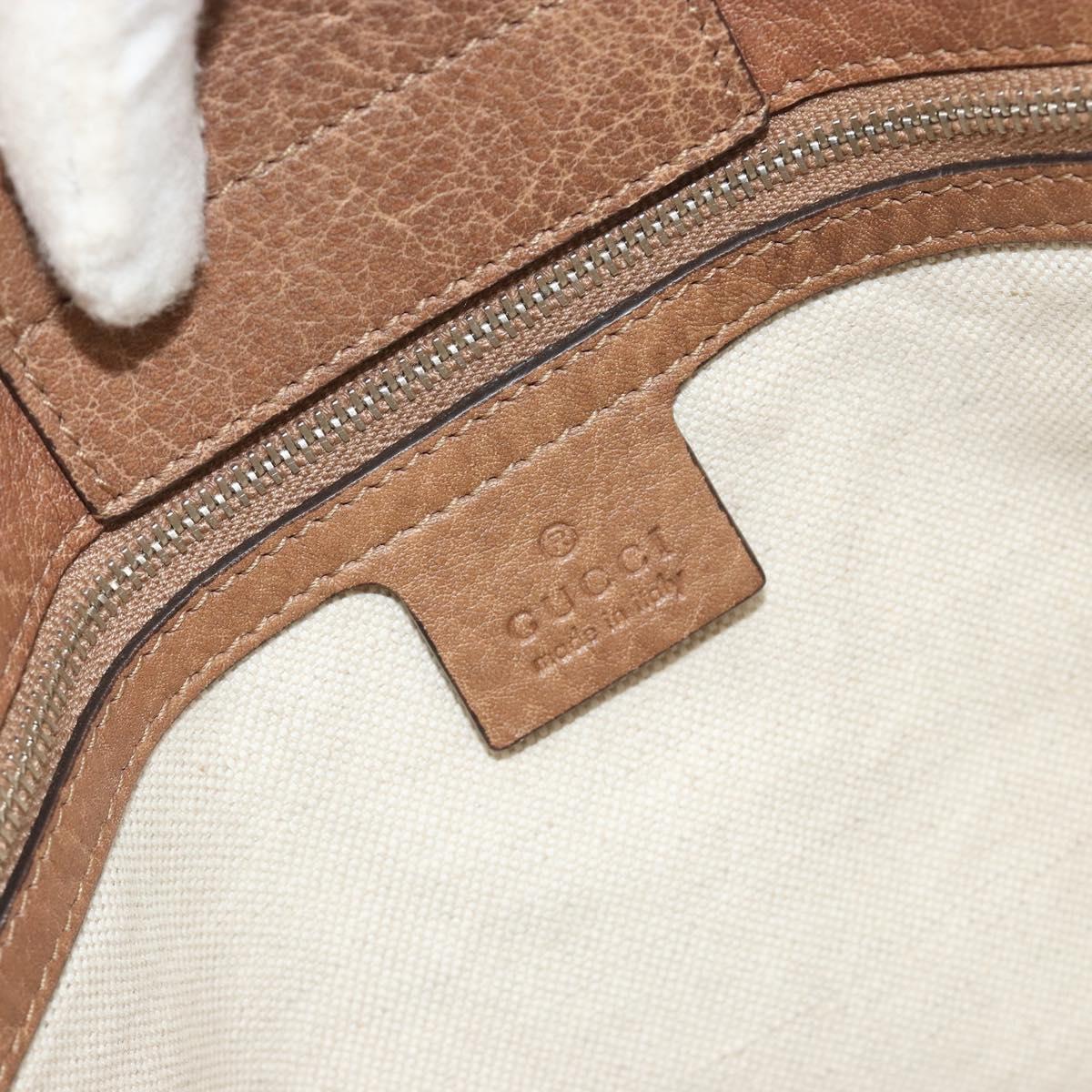 GUCCI GG Canvas Tote Bag Beige Silver 353122 Auth 195380V