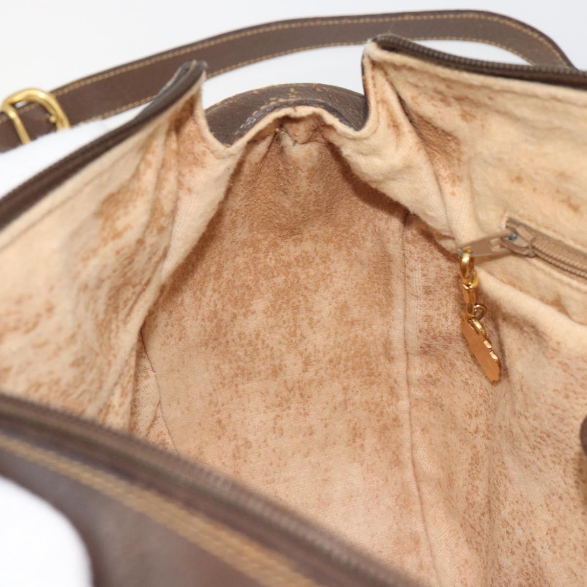 GUCCI GG Supreme Web Sherry Line Shoulder Bag PVC Beige 001 58 0918 Auth 195394