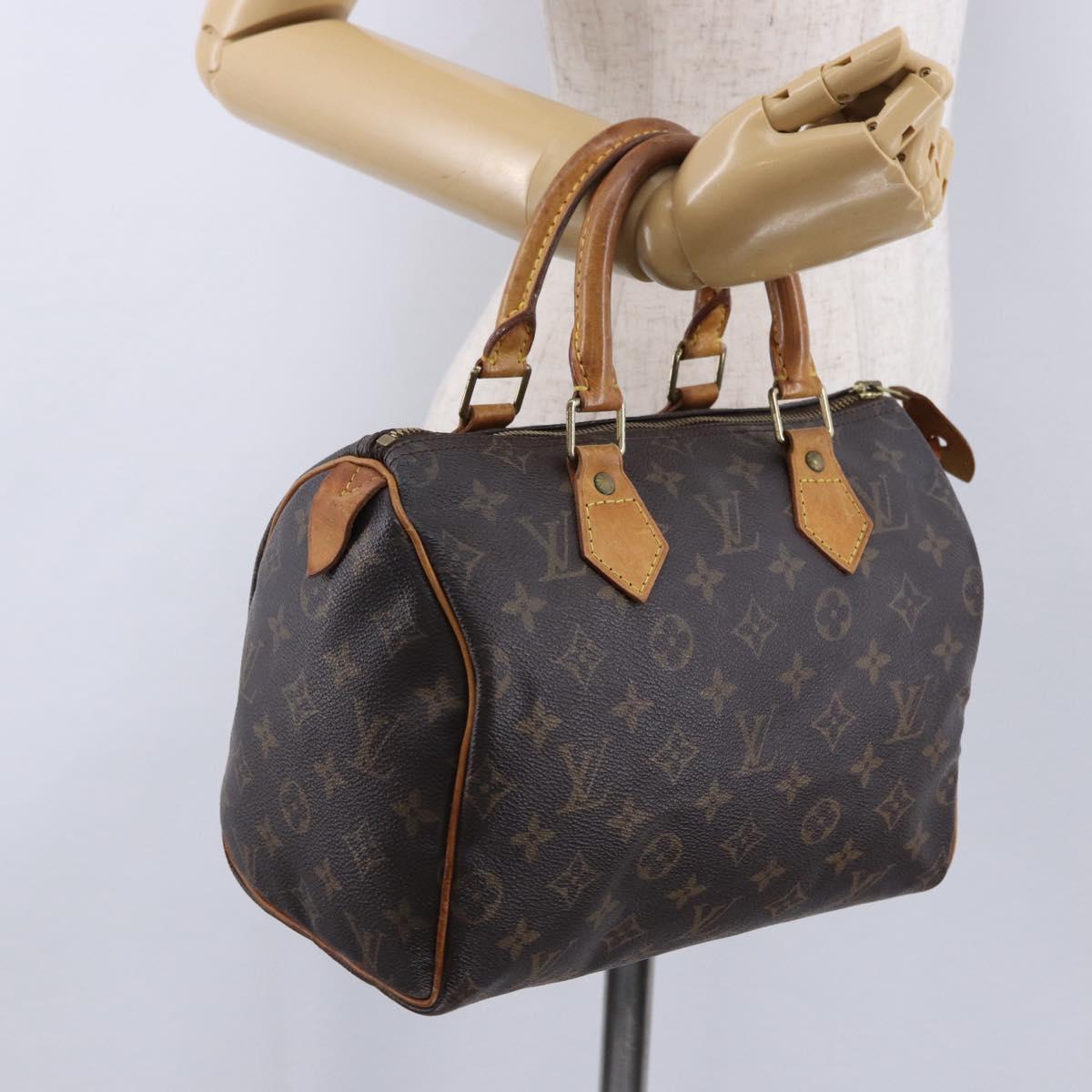 LOUIS VUITTON Monogram Speedy 25 Hand Bag M41528 LV Auth 195396