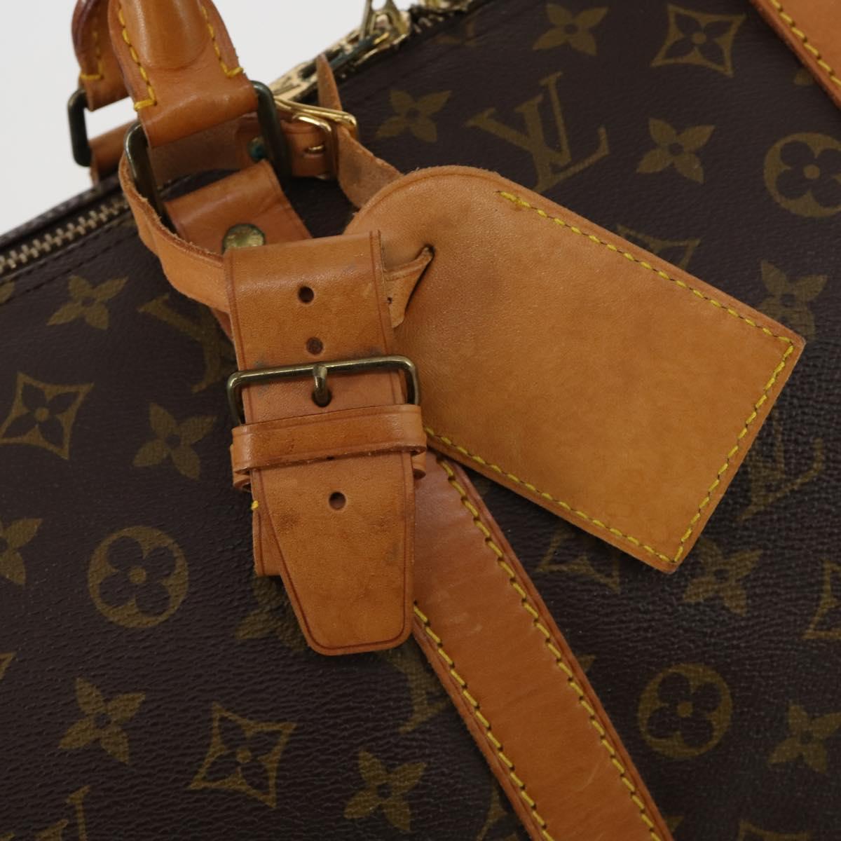 LOUIS VUITTON Monogram Keepall 55 Boston Bag M41424 LV Auth 195401