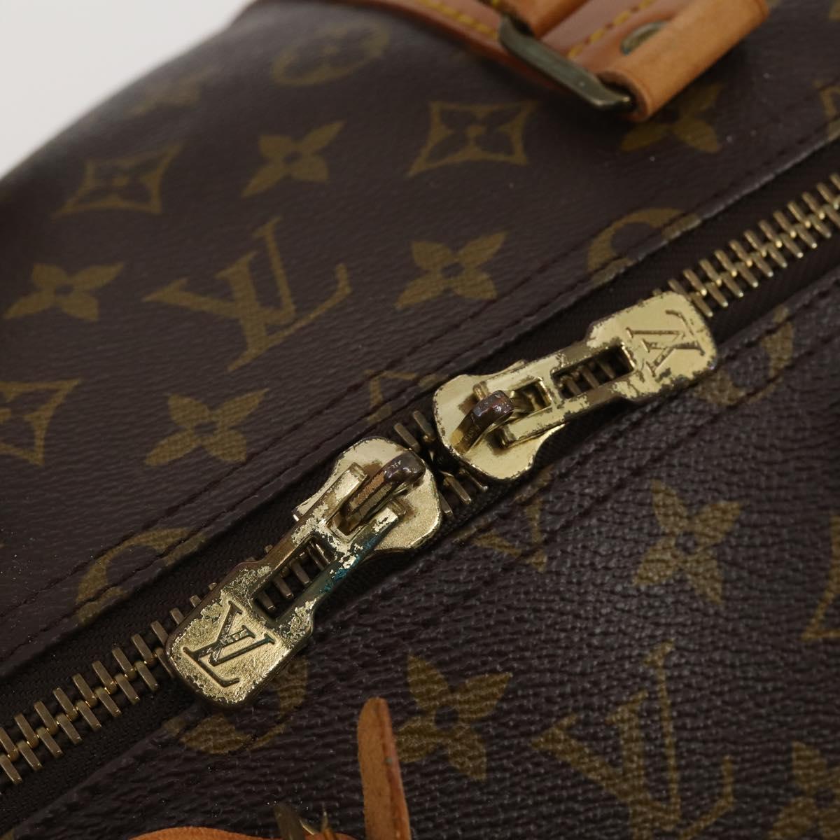 LOUIS VUITTON Monogram Keepall 55 Boston Bag M41424 LV Auth 195401