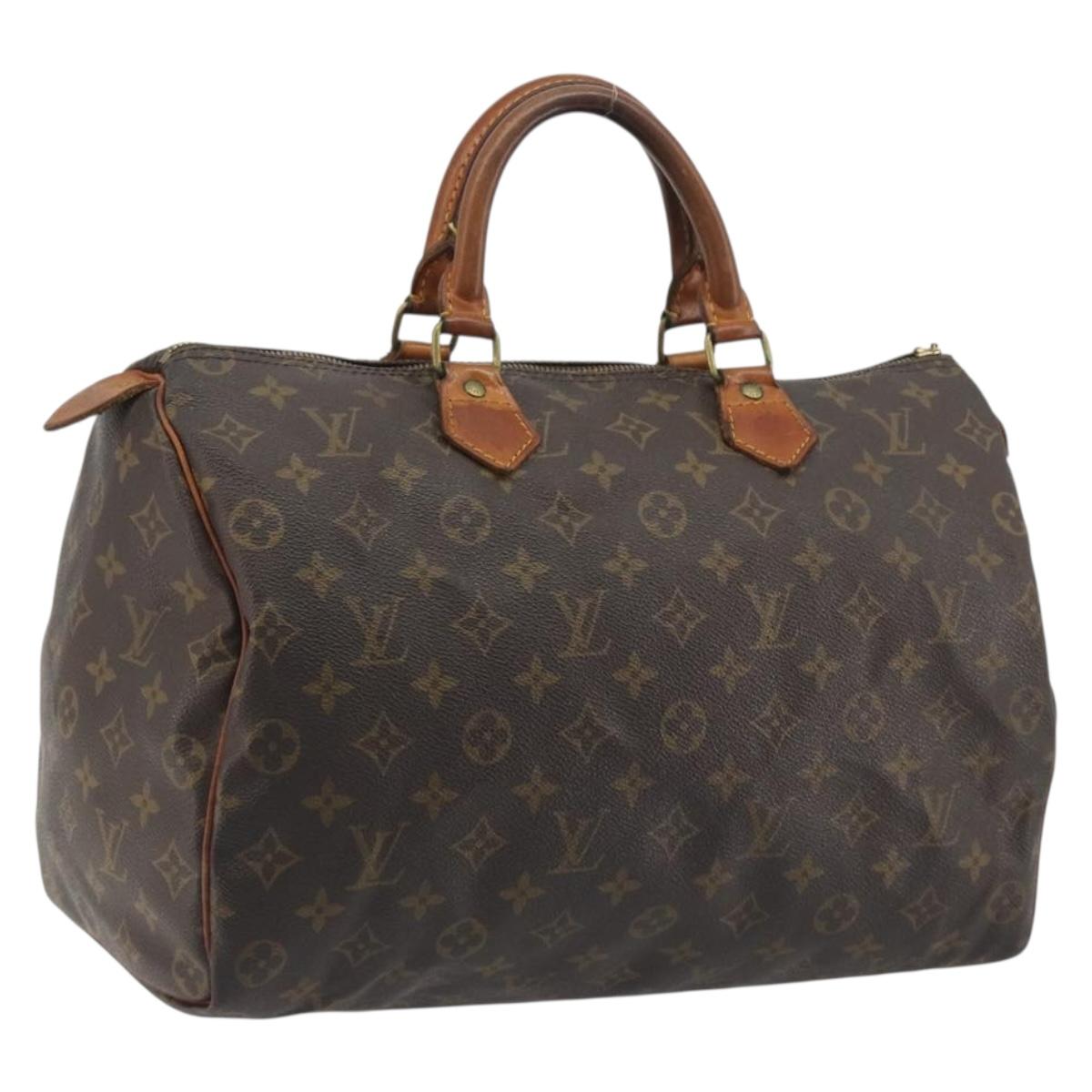 LOUIS VUITTON Monogram Speedy 35 Hand Bag M41524 LV Auth 195402