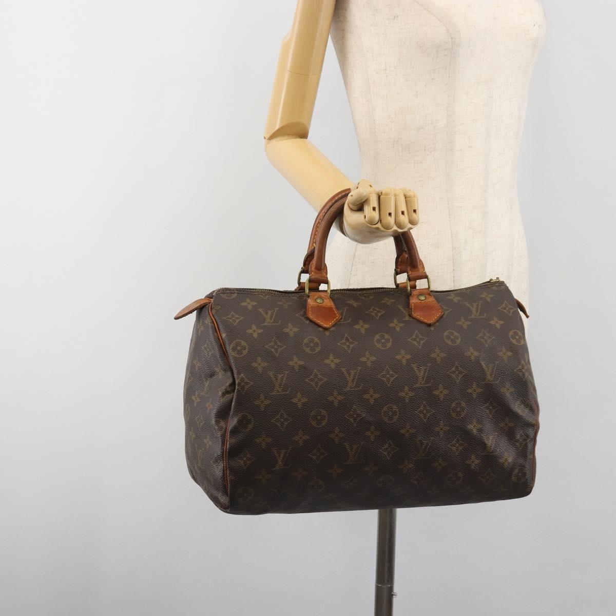 LOUIS VUITTON Monogram Speedy 35 Hand Bag M41524 LV Auth 195402