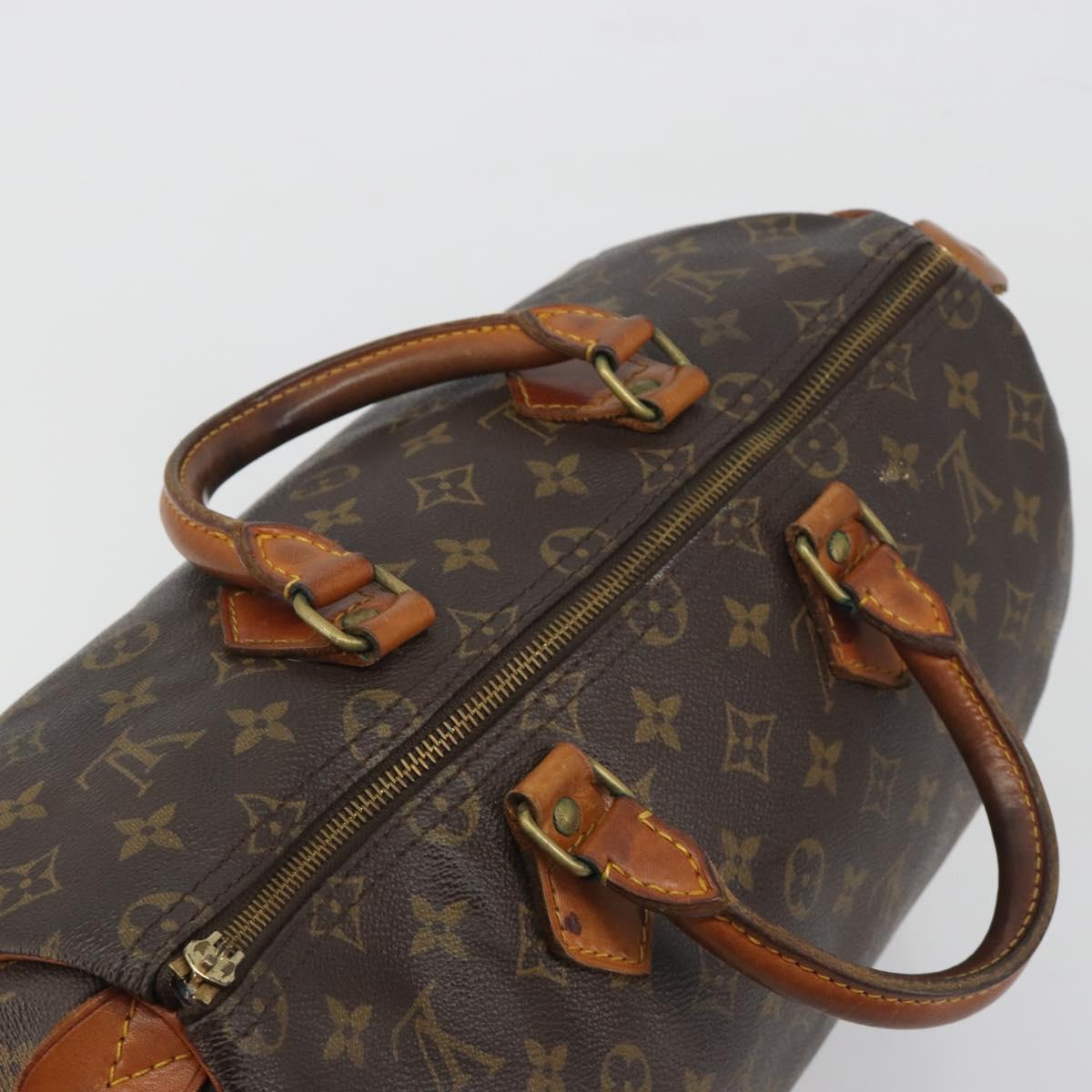 LOUIS VUITTON Monogram Speedy 35 Hand Bag M41524 LV Auth 195402