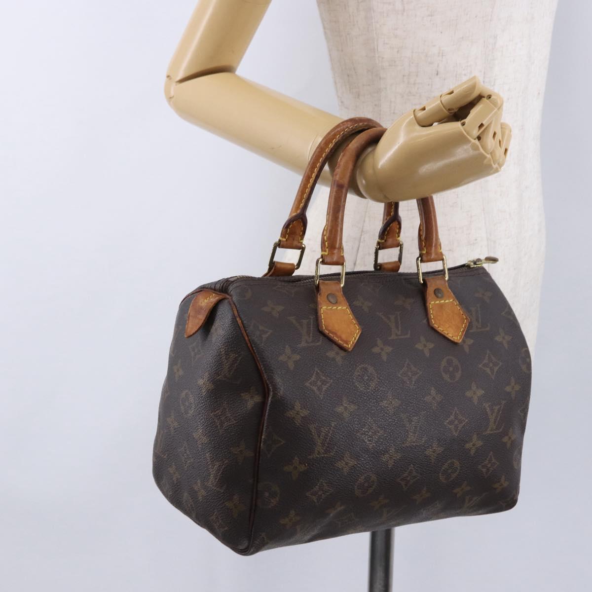 LOUIS VUITTON Monogram Speedy 25 Hand Bag M41528 LV Auth 195403