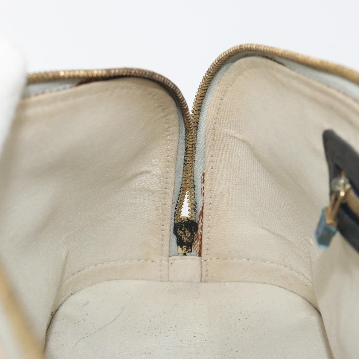 LOUIS VUITTON Monogram Mini Alma Ron Hand Bag Blue M92205 LV Auth 195406