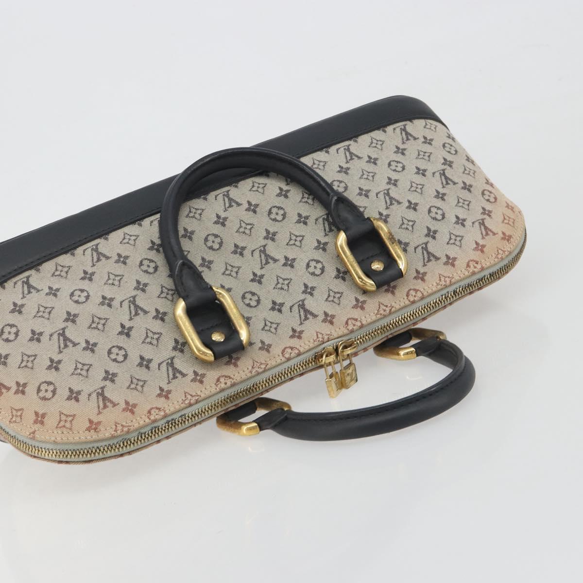 LOUIS VUITTON Monogram Mini Alma Ron Hand Bag Blue M92205 LV Auth 195406