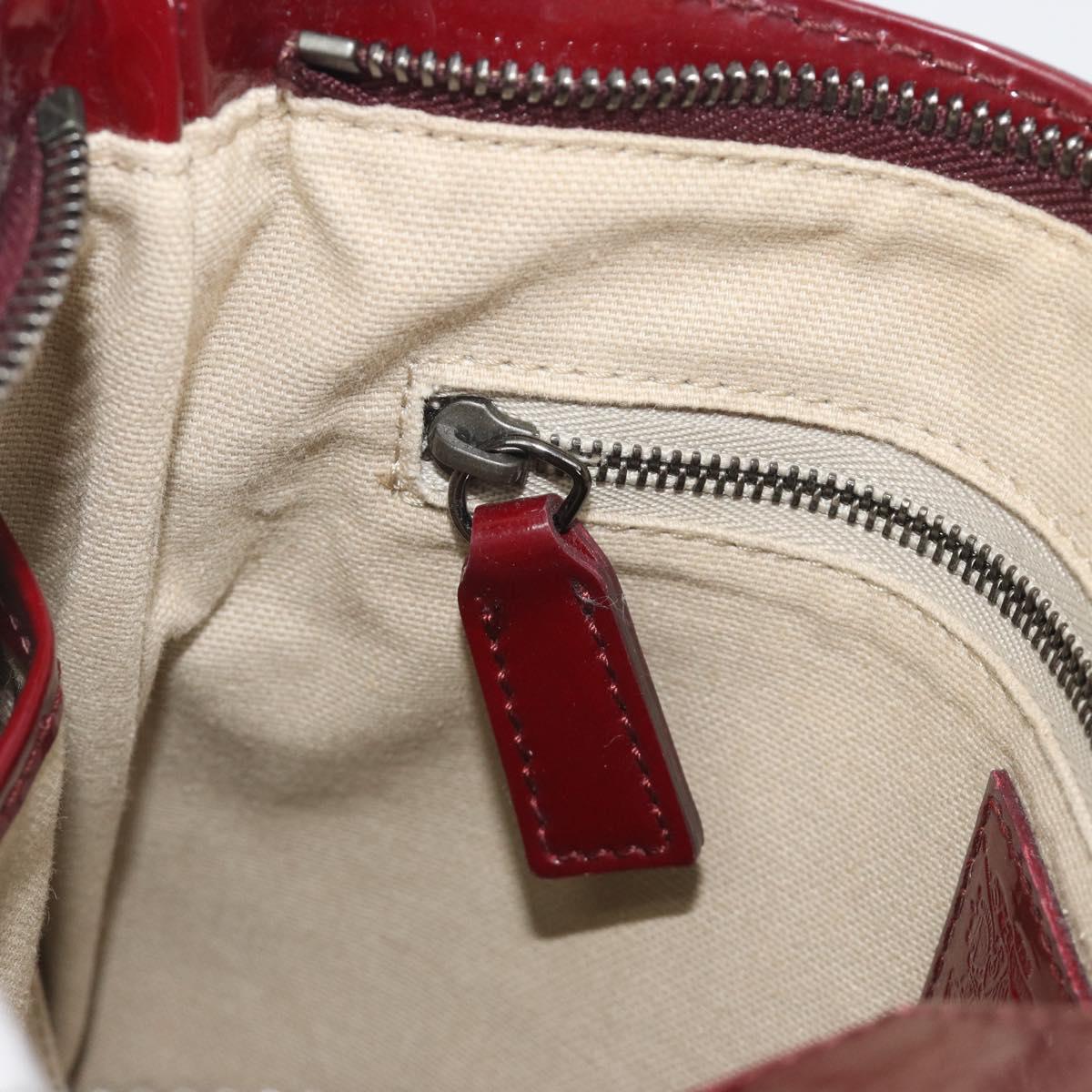 BURBERRY Nova Check Shoulder Bag PVC Leather Beige Red Auth 195410A