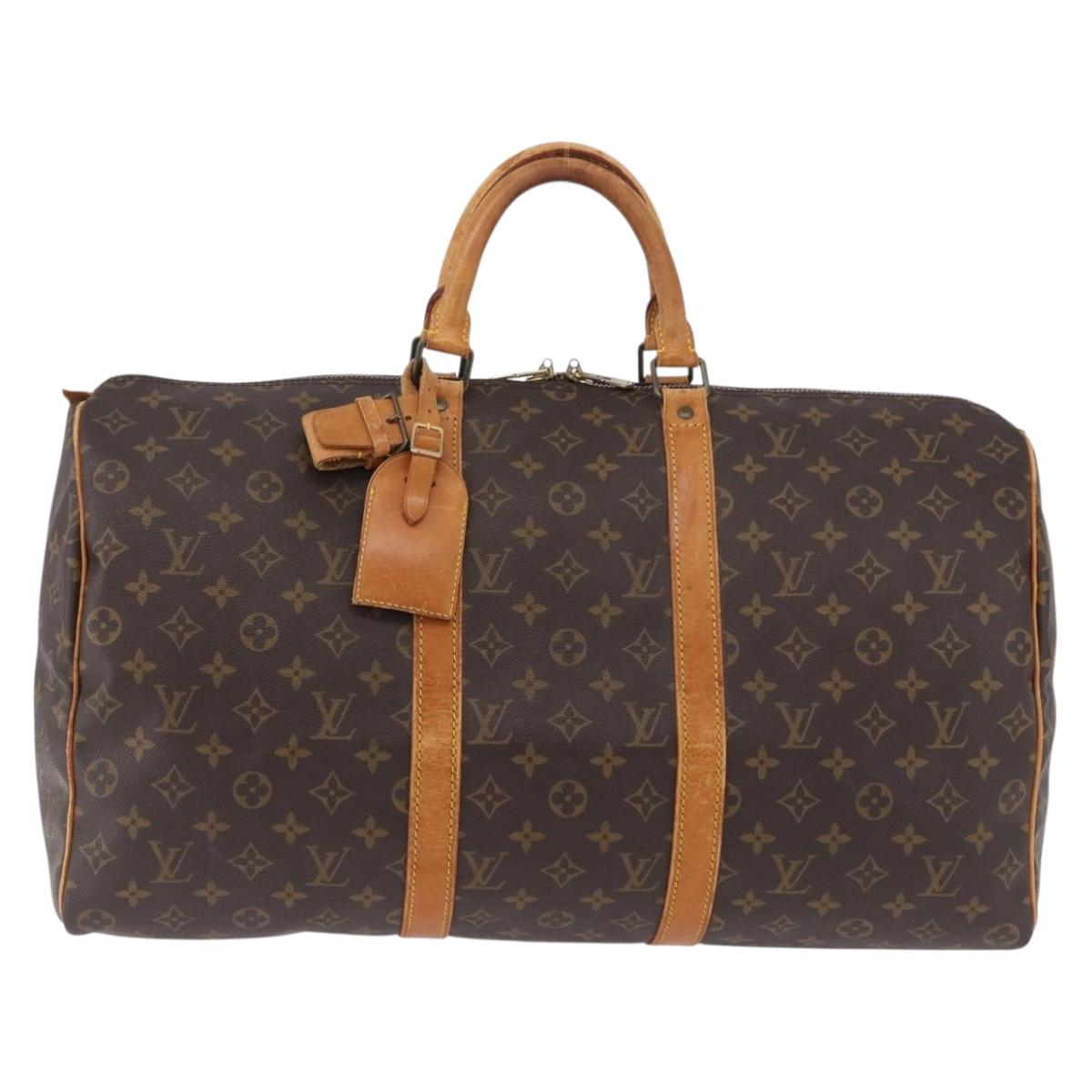 LOUIS VUITTON Monogram Keepall 50 Boston Bag M41426 LV Auth 195414