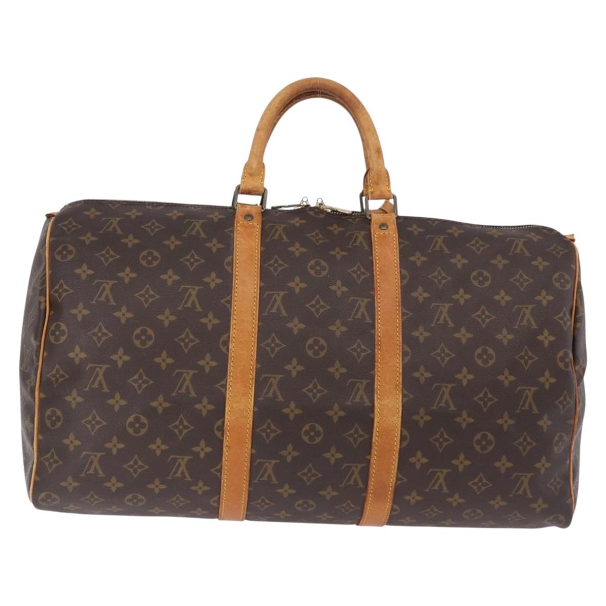 LOUIS VUITTON Monogram Keepall 50 Boston Bag M41426 LV Auth 195414