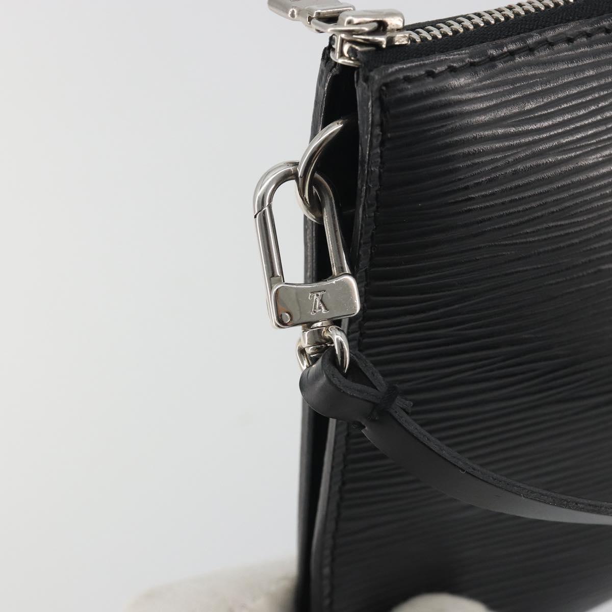 LOUIS VUITTON Epi Pochette Accessoires Accessory Pouch Black M52982 Auth 195419V