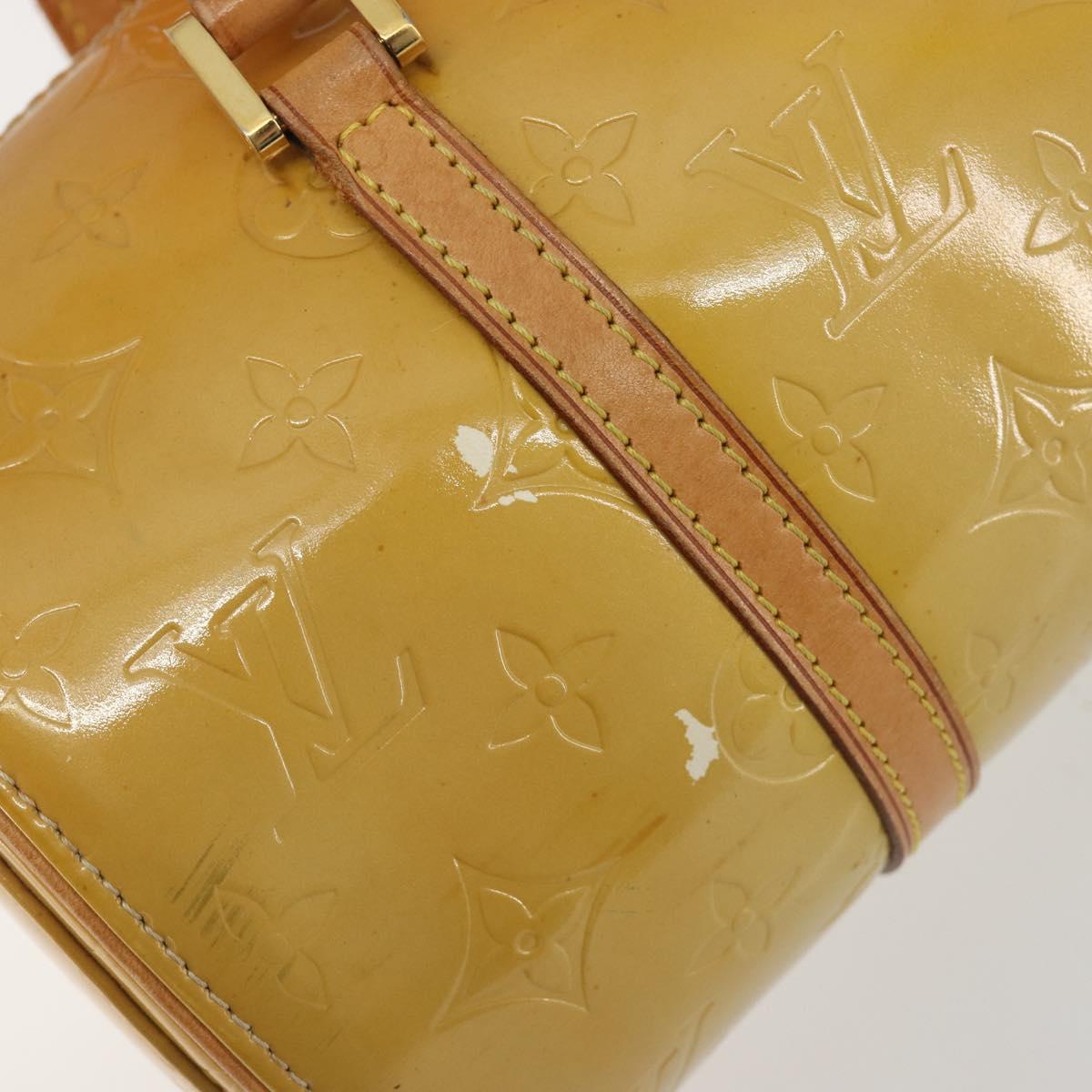 LOUIS VUITTON Monogram Vernis Bedford Hand Bag Beige M91006 LV Auth 195420