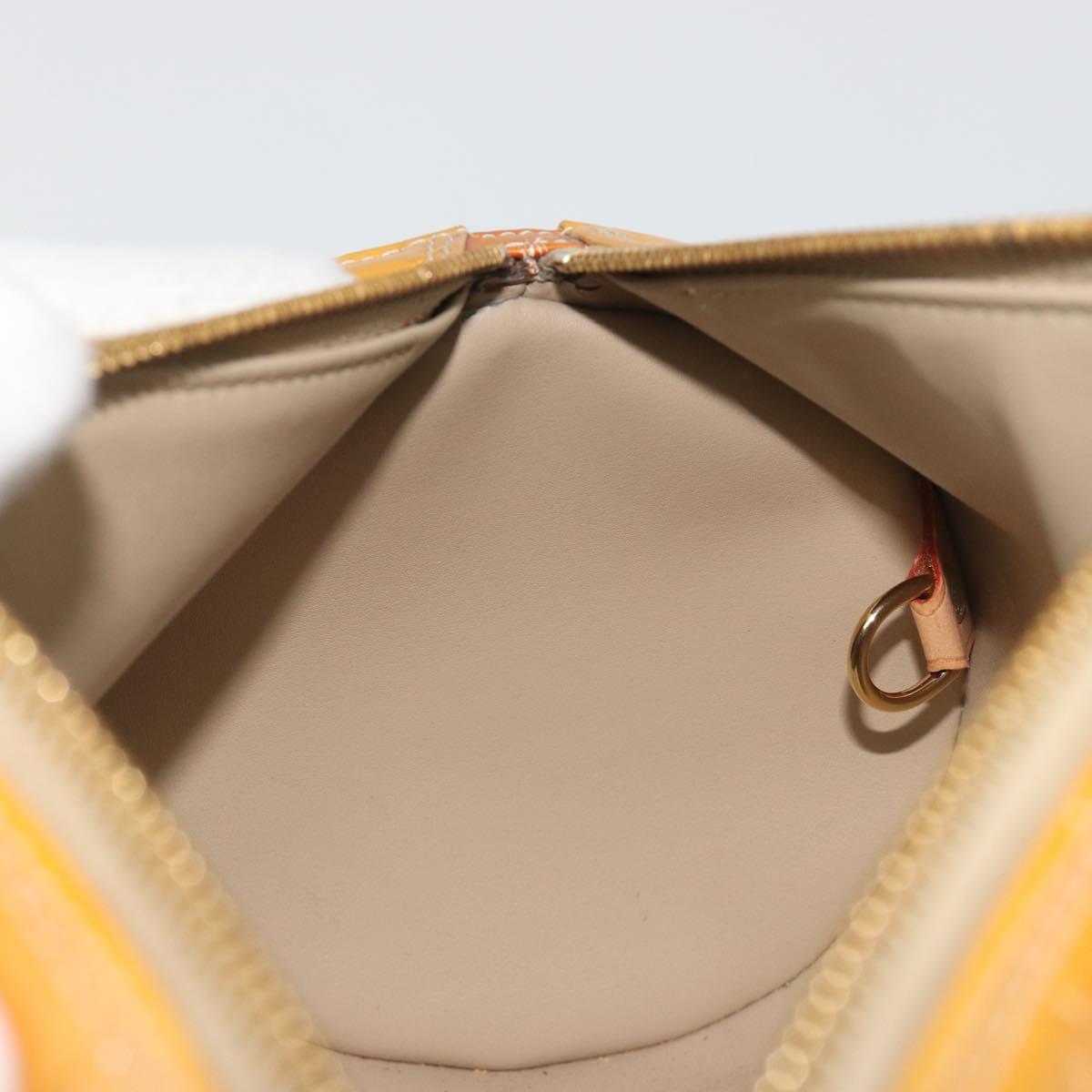LOUIS VUITTON Monogram Vernis Bedford Hand Bag Beige M91006 LV Auth 195420