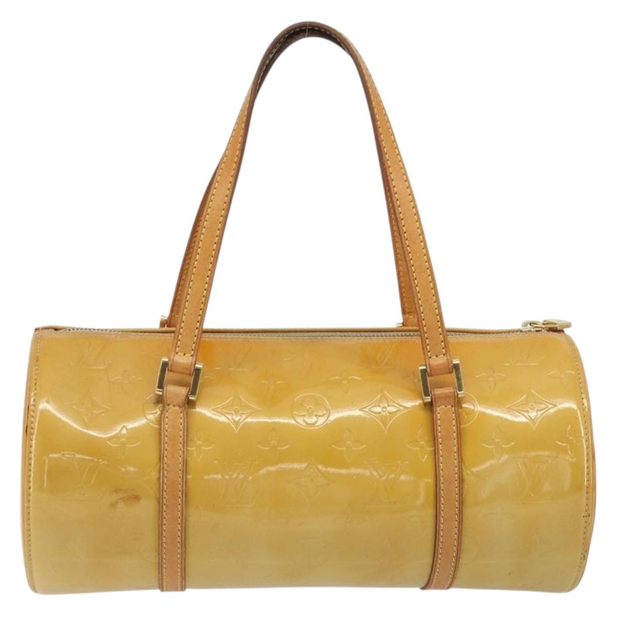 LOUIS VUITTON Monogram Vernis Bedford Hand Bag Beige M91006 LV Auth 195420