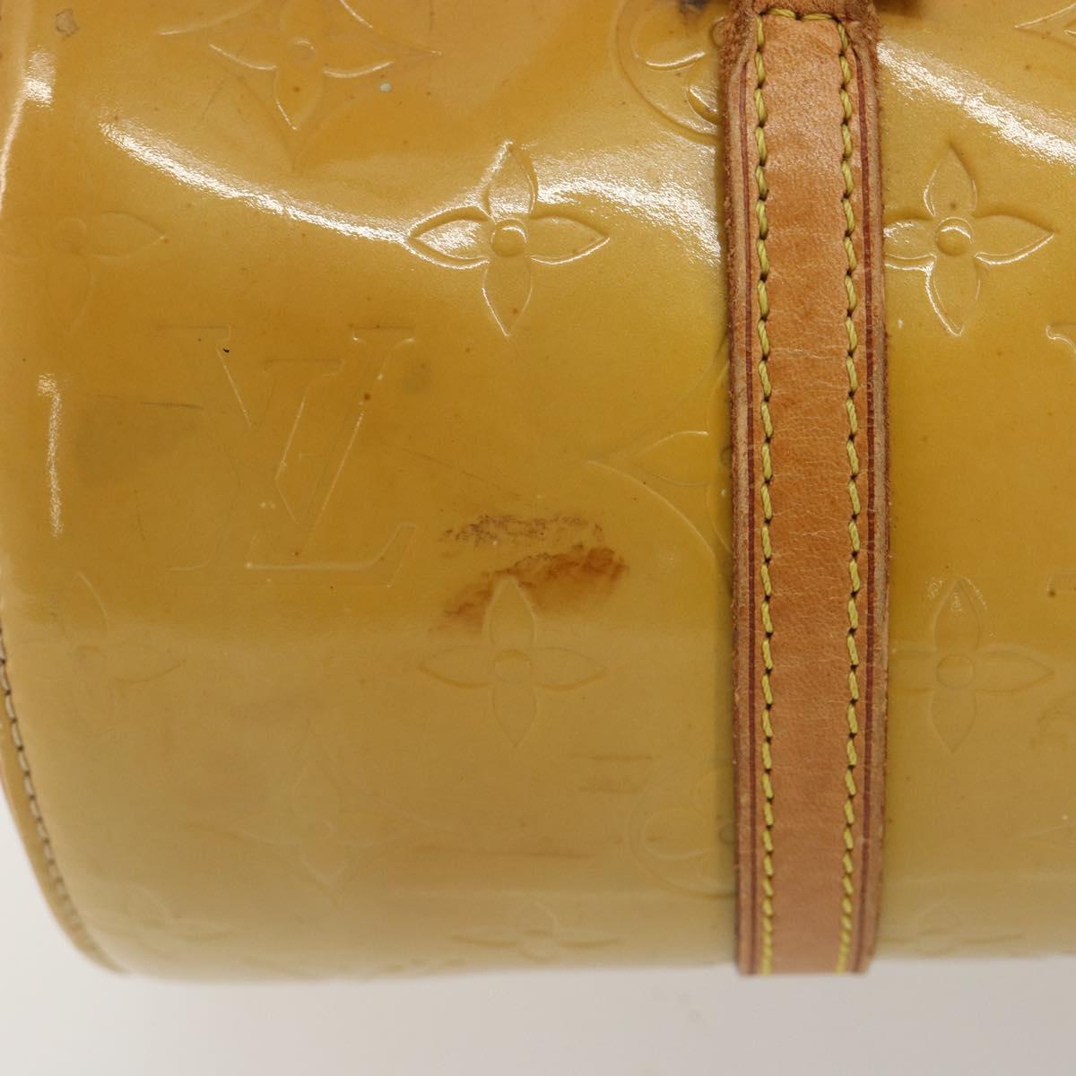 LOUIS VUITTON Monogram Vernis Bedford Hand Bag Beige M91006 LV Auth 195420
