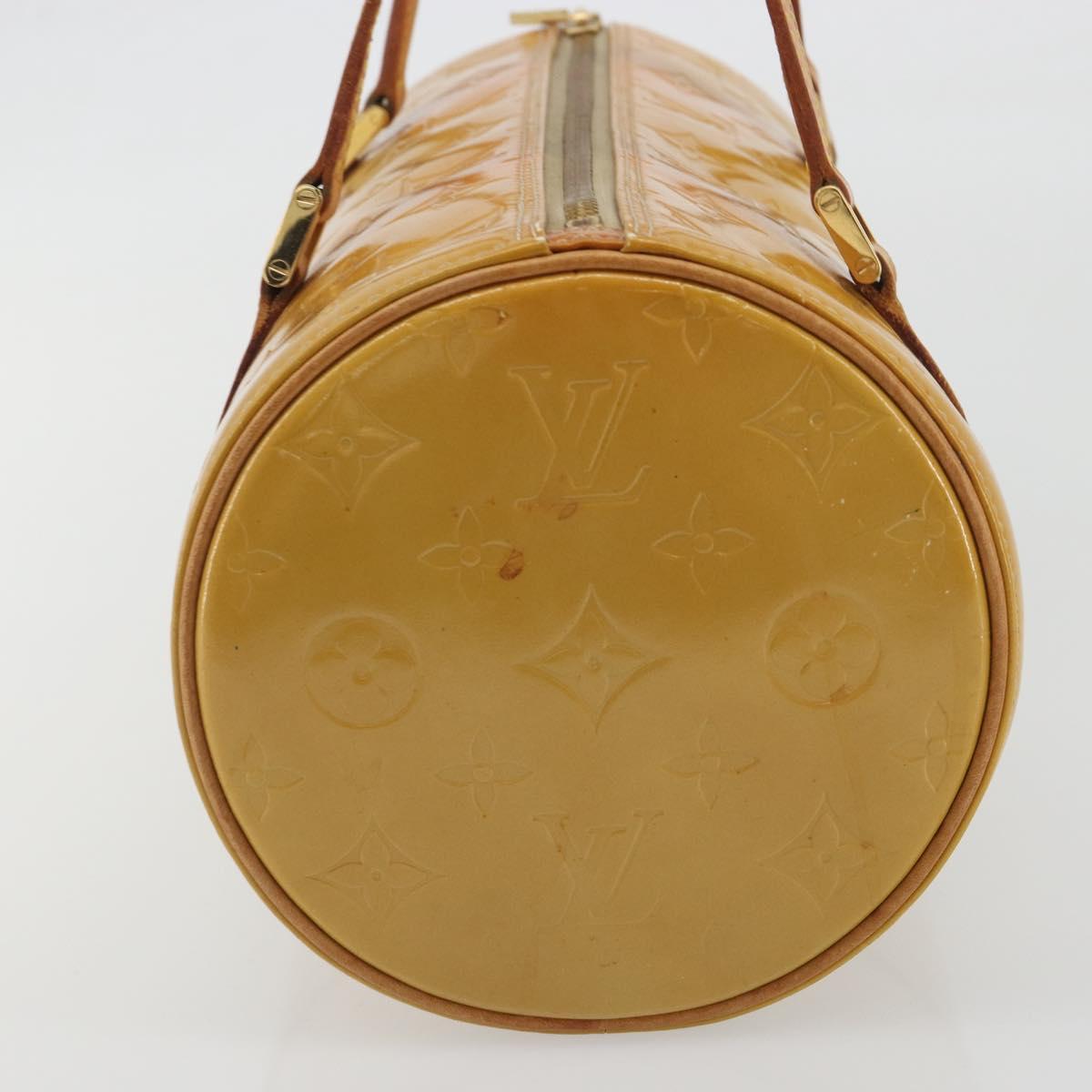LOUIS VUITTON Monogram Vernis Bedford Hand Bag Beige M91006 LV Auth 195420