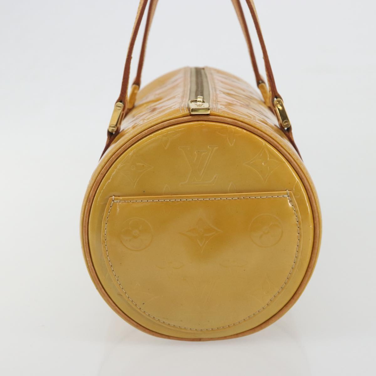 LOUIS VUITTON Monogram Vernis Bedford Hand Bag Beige M91006 LV Auth 195420