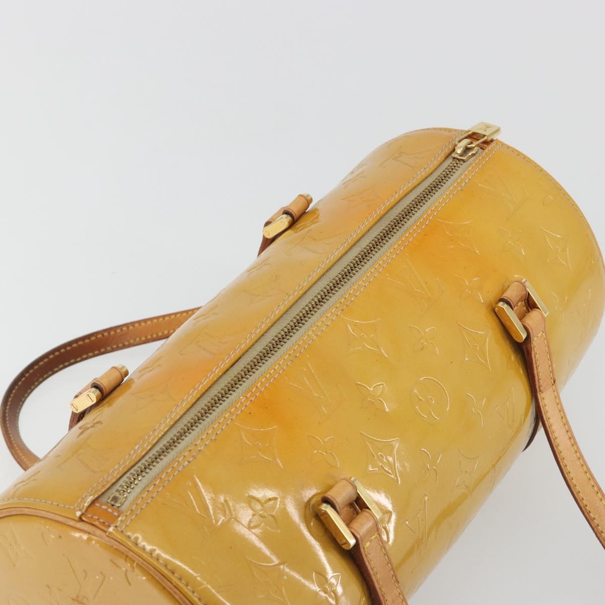 LOUIS VUITTON Monogram Vernis Bedford Hand Bag Beige M91006 LV Auth 195420