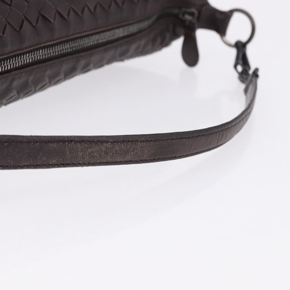 BOTTEGA VENETA INTRECCIATO Shoulder Bag Leather Brown Auth 195421A