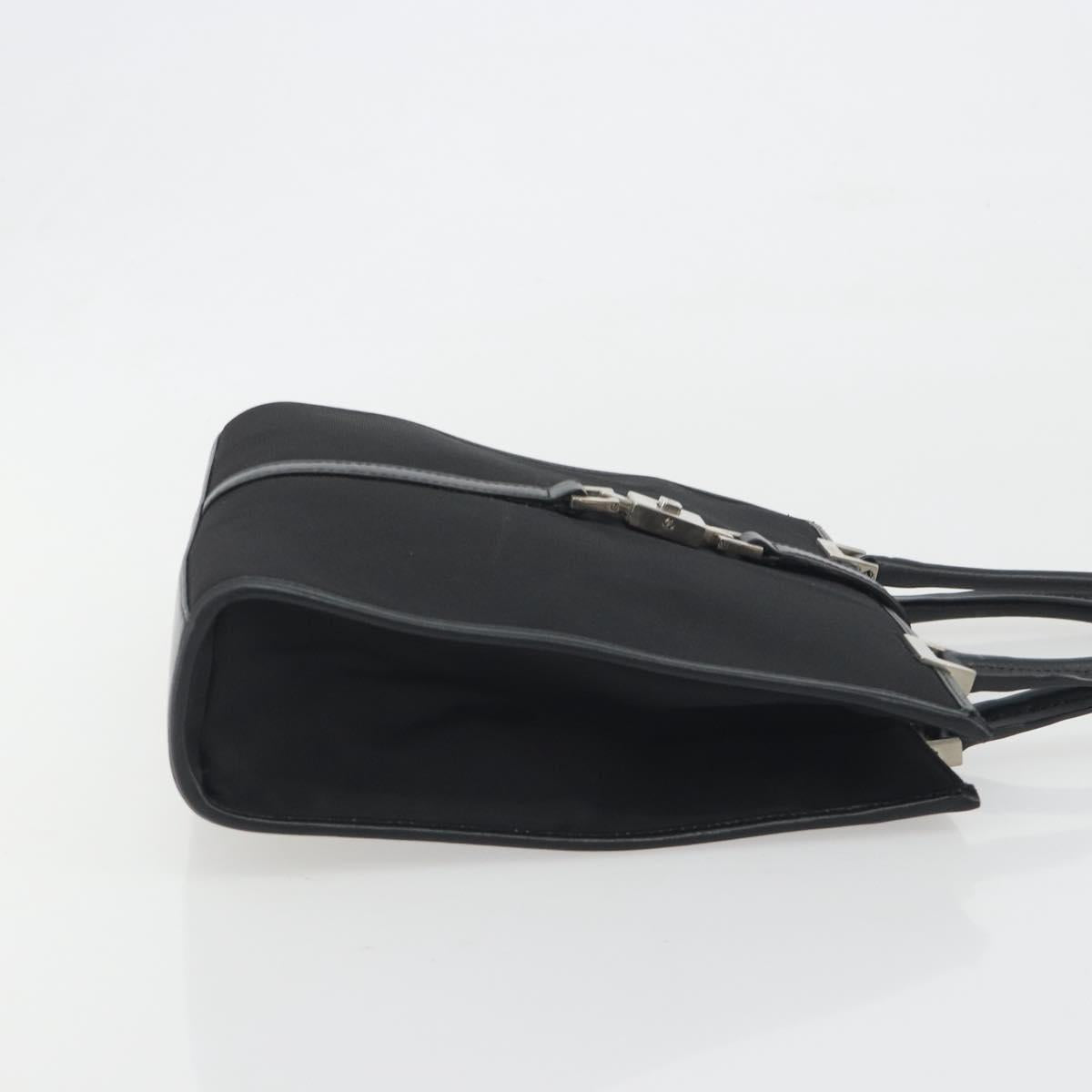 GUCCI Jackie Hand Bag Canvas Black Silver 002 1065 Auth 195423A