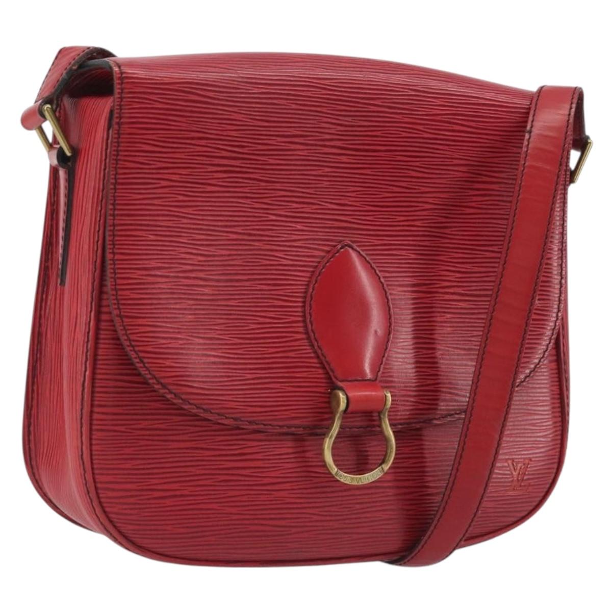LOUIS VUITTON Epi Saint Cloud GM Shoulder Bag Red M52197 LV Auth 195429