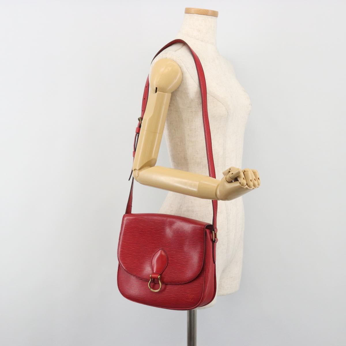 LOUIS VUITTON Epi Saint Cloud GM Shoulder Bag Red M52197 LV Auth 195429